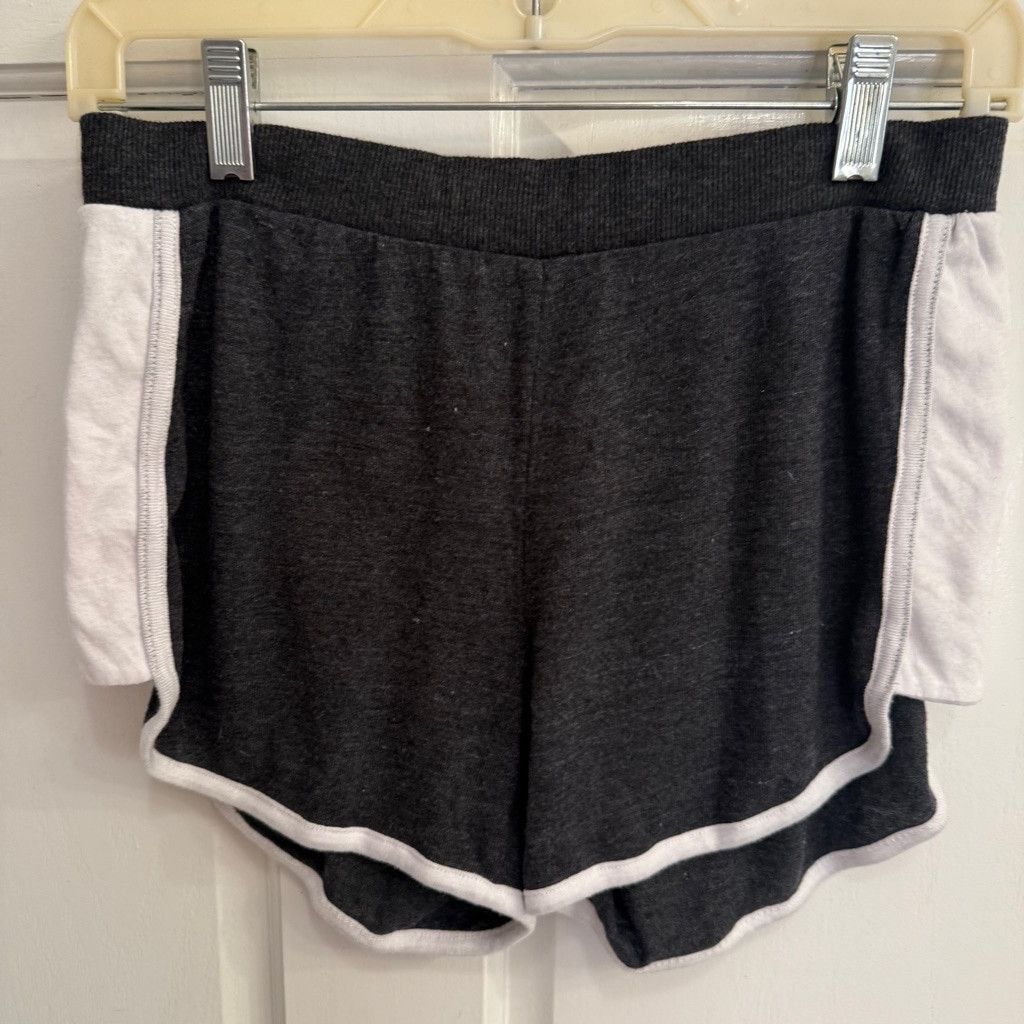 Chaser Brand Women's Chaser Shorts, Size M, Charcoal Gray/white Size 30" / US 8 / IT 44 - 1 Thumbnail