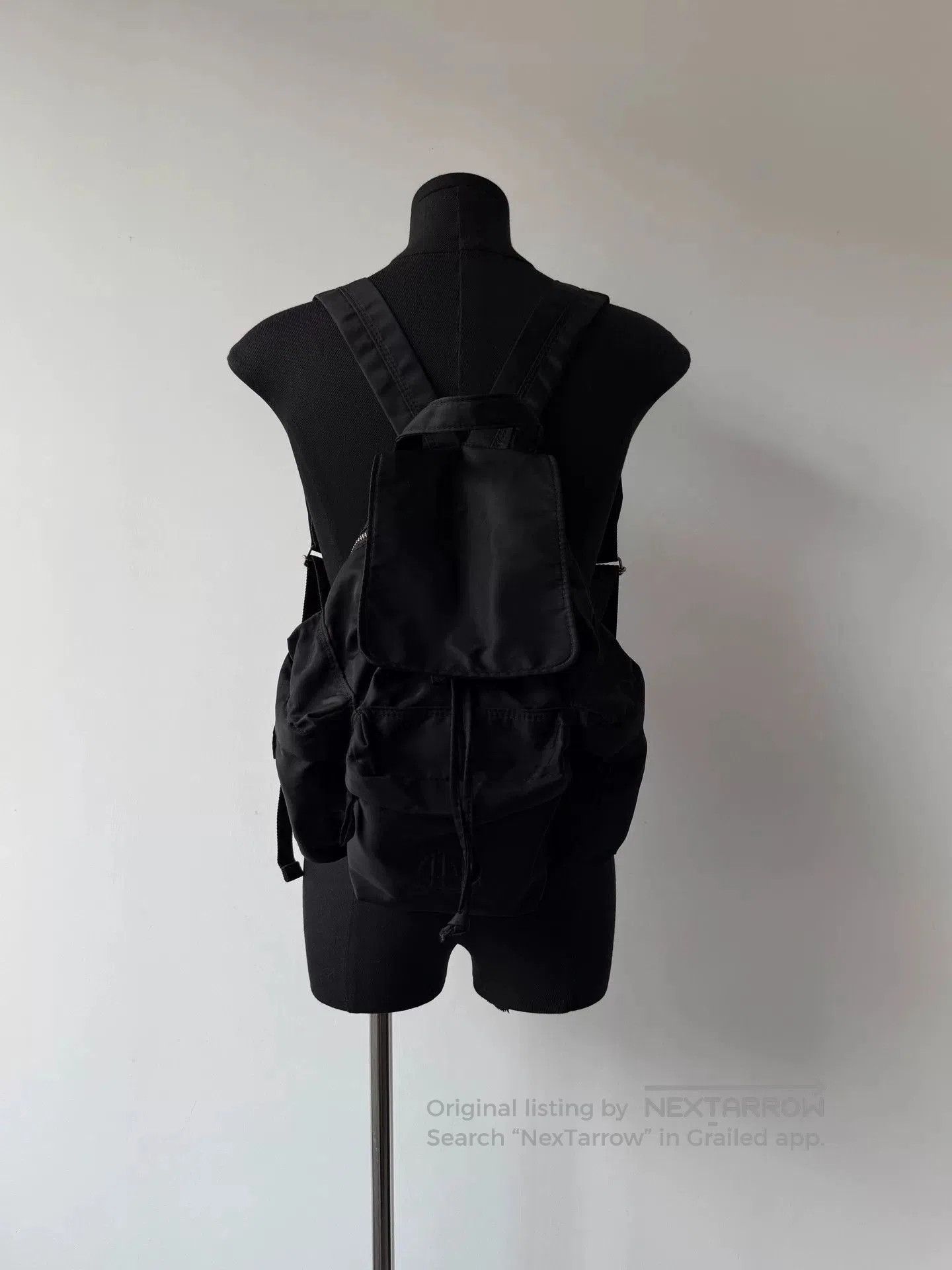 Jean Paul Gaultier Jean Paul Gaultier Black Parachute Backpack. Size ONE SIZE - 4 Thumbnail