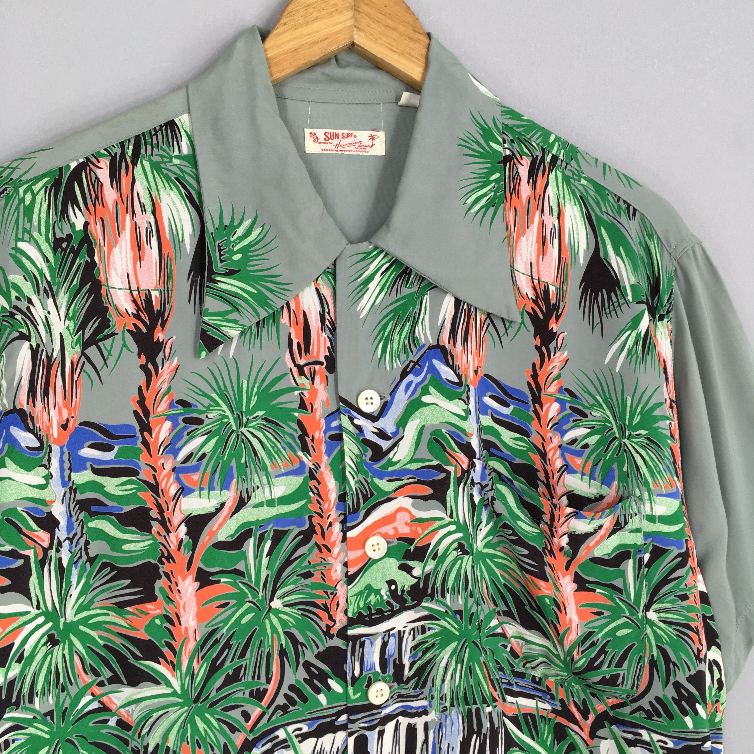 Sun Surf Vintage Sun Surf Hawaiian Palm Tree Rayon Shirt Medium Size US M / EU 48-50 / 2 - 3 Thumbnail