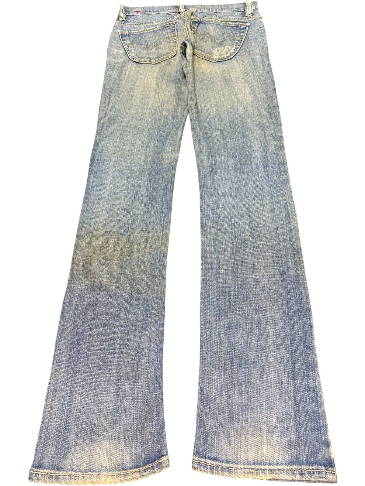 Diesel Vintage Italy Diesel Liv Distress Low Rise Flare Jeans Size 26" / US 2 / IT 38 - 2 Thumbnail