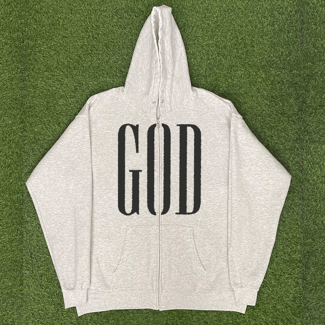 Vintage GOD ZIPUP HOODIE Size US M / EU 48-50 / 2 - 1 Preview