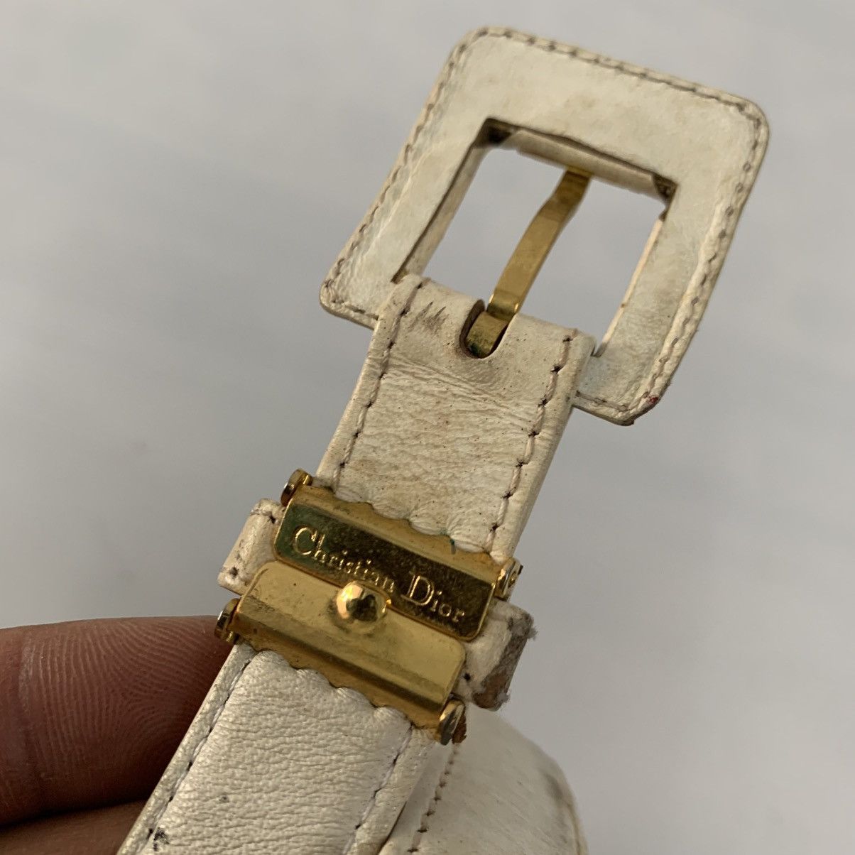 Christian Dior Monsieur CHRISTIAN DIOR White Leather Belts Size ONE SIZE - 6 Thumbnail