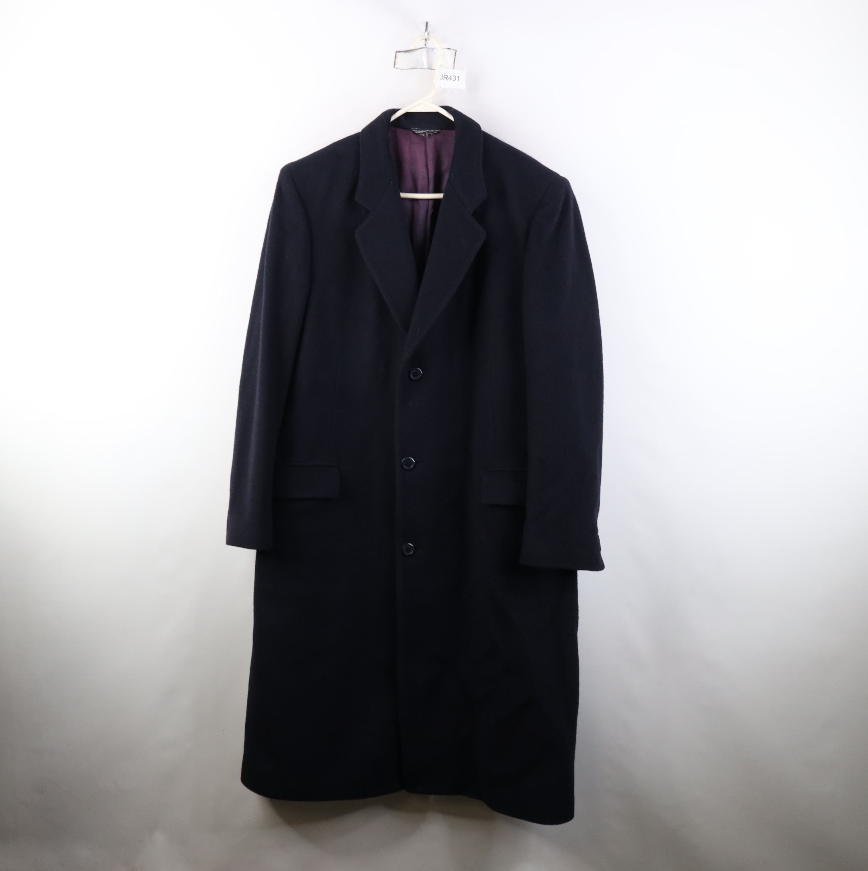 Vintage Vintage 90s Streetwear Blend Overcoat Jacket Navy Blue Size US XXL / EU 58 / 5 - 1 Thumbnail