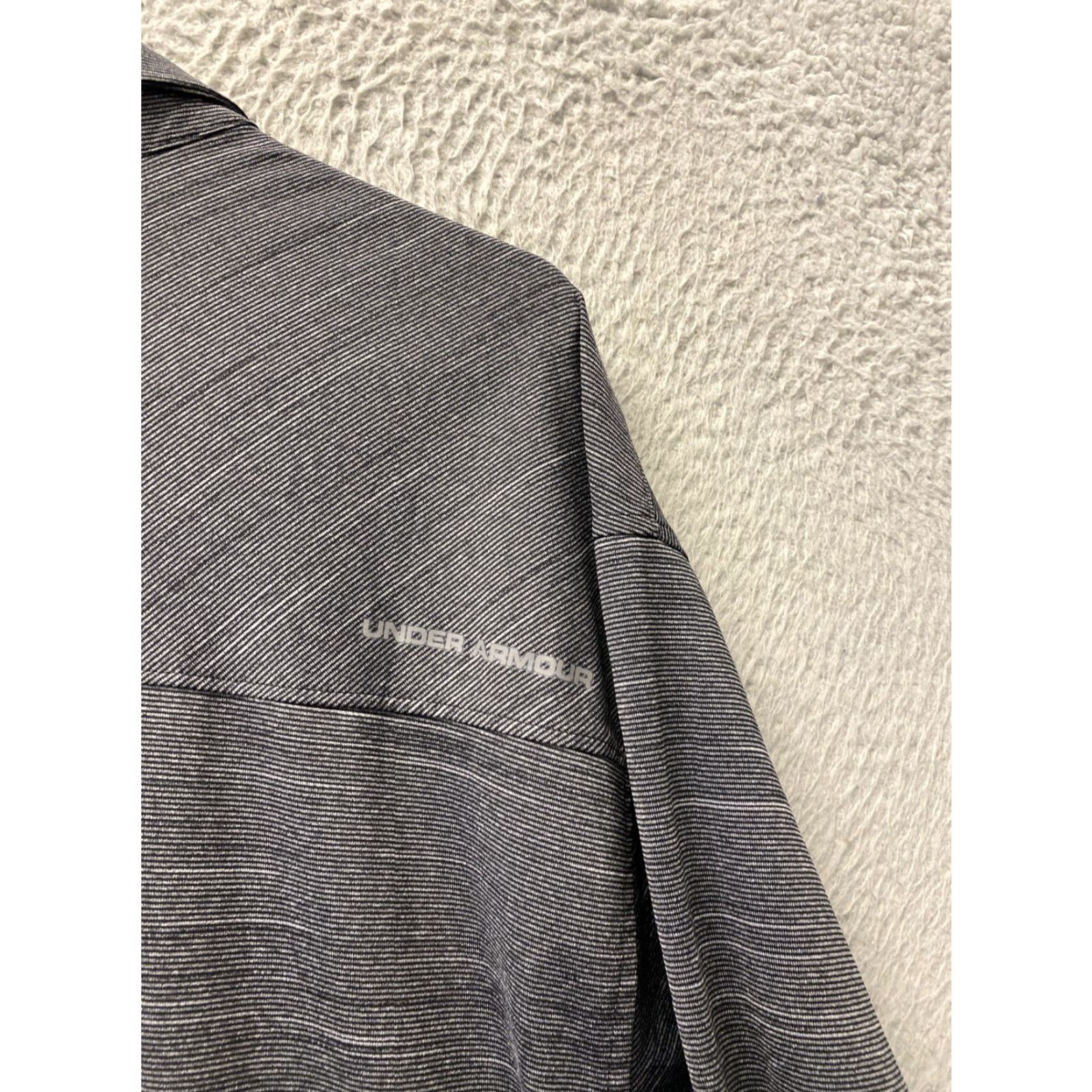 Under Armour Under Armour HeatGear Golf Polo Shirt Men 2XL Dark Gray Striped Short Sleeve Performance Size US XXL / EU 58 / 5 - 7 Thumbnail