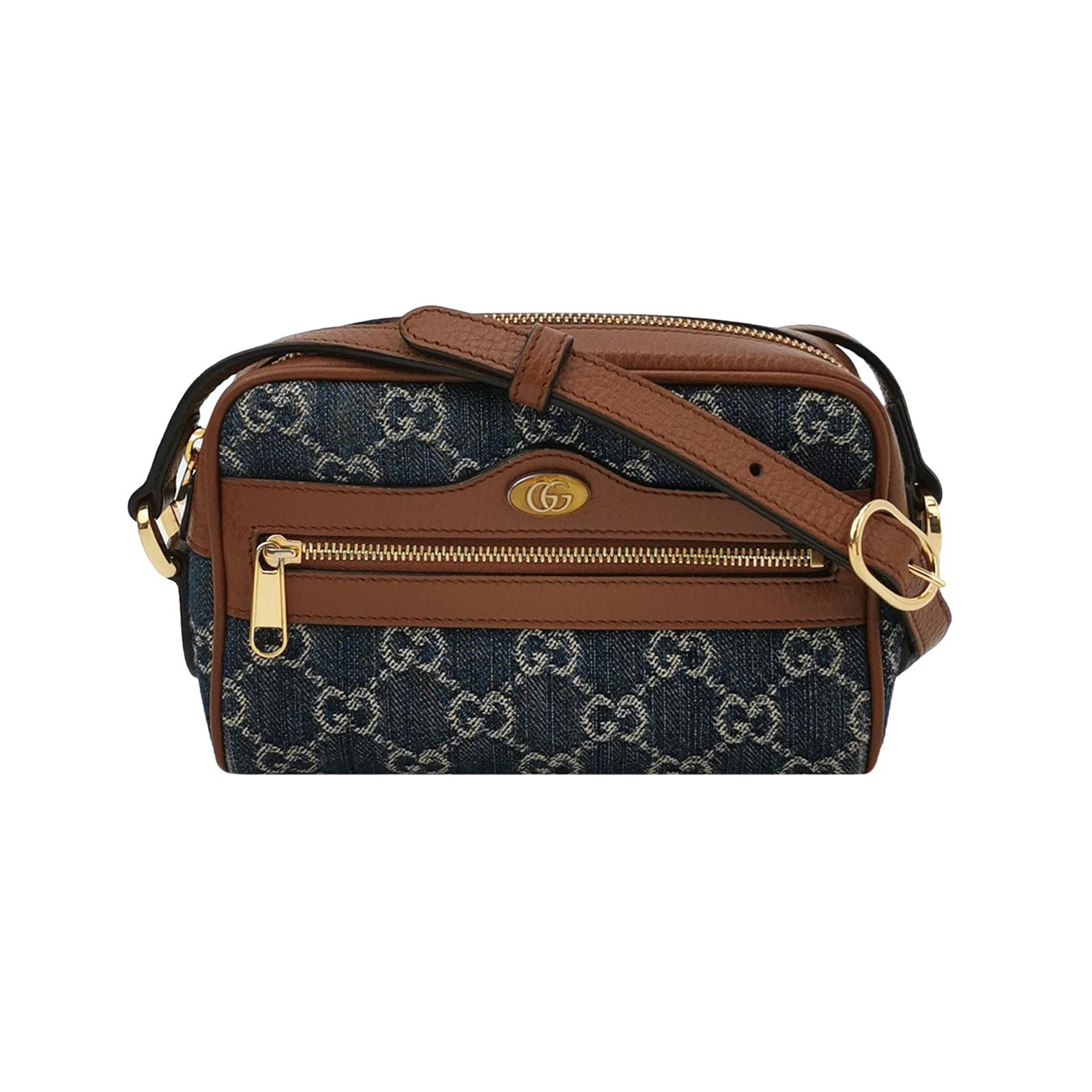 Gucci Gucci Ophidia GG Denim Crossbody Bag ONE SIZE Size ONE SIZE - 1 Thumbnail