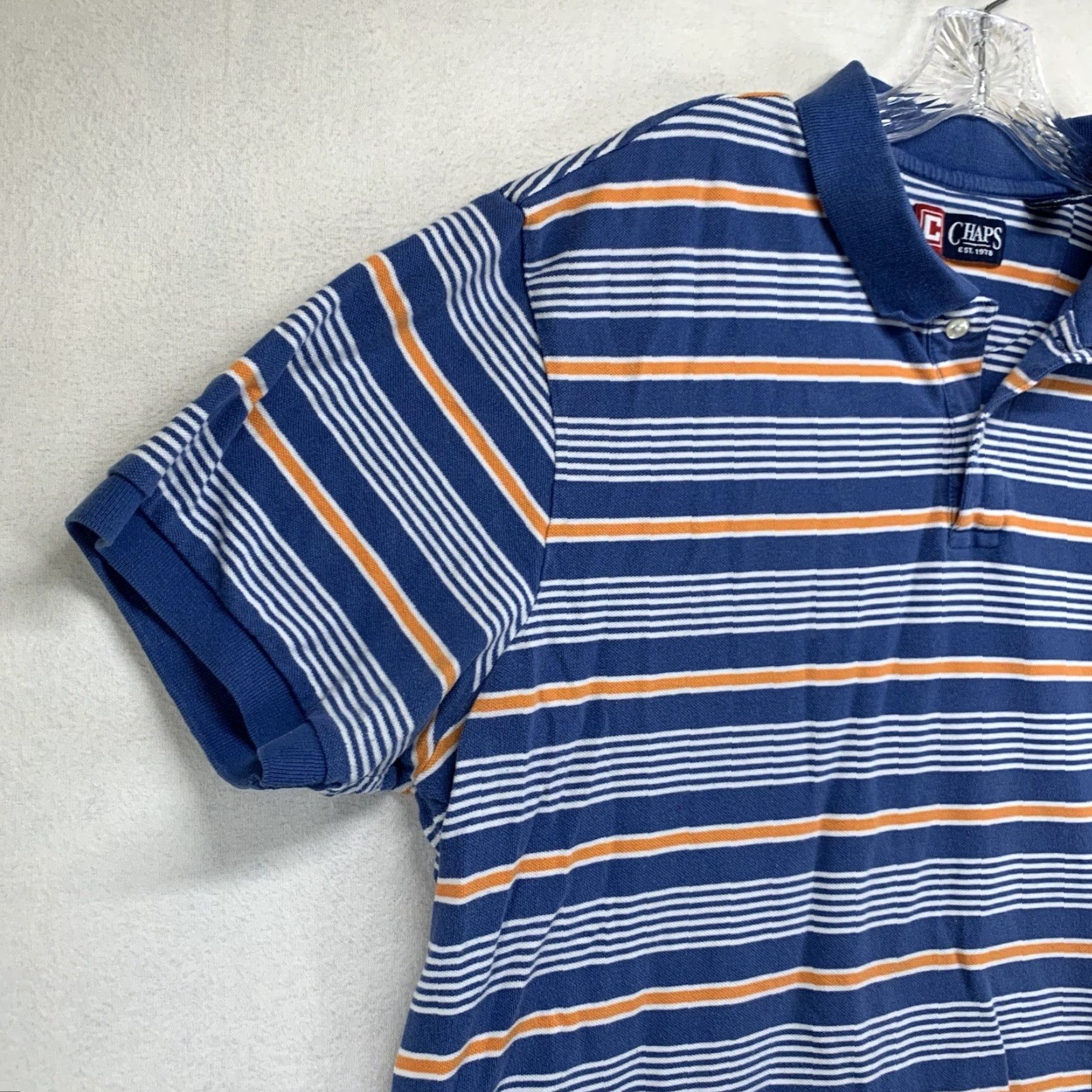 Chaps VINTAGE Ralph Lauren Chaps Polo Shirt Men’s 2XL Short Sleeve Casual Blue 90s Preppy Size US XXL / EU 58 / 5 - 3 Thumbnail