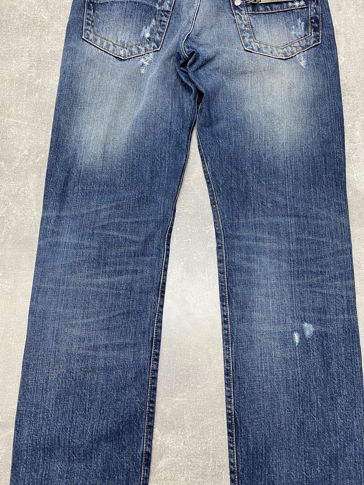 Designer × Dirk Bikkembergs Dirk Bikkembergs Sport Couture Cut Raw Denim Jeans Size US 34 / EU 50 - 14 Thumbnail