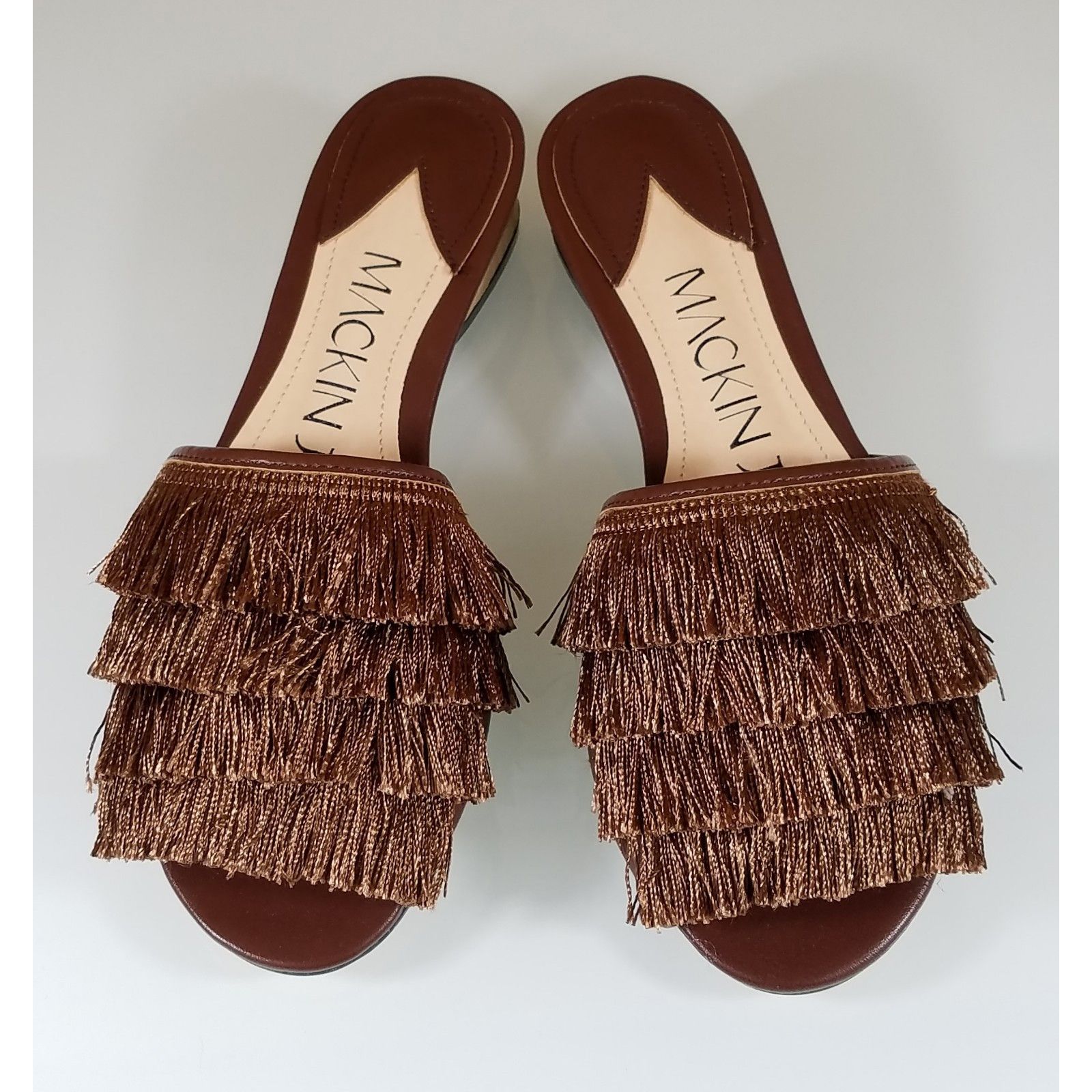 Other Mac J Bronze Camel Fringe Slip On Flats Mules Clog Slipper Size US 8.5 / IT 38.5 - 1 Thumbnail