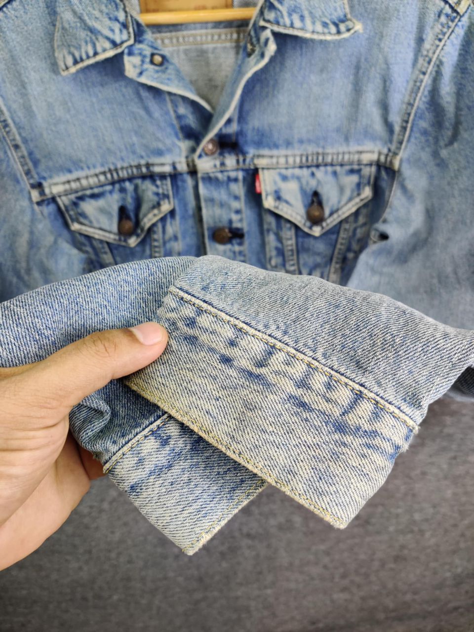 Levi's Vintage 90s Levi's Big E 71557 Denim Trucker Jacket Size US M / EU 48-50 / 2 - 13 Thumbnail