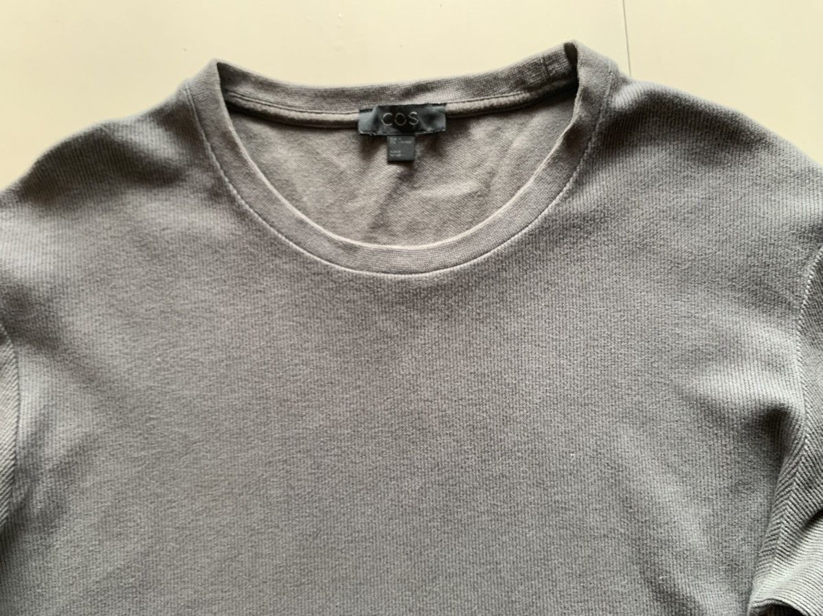 Cos COS Grey Waffle Knit Long Sleeve Sweater Size US L / EU 52-54 / 3 - 2 Thumbnail