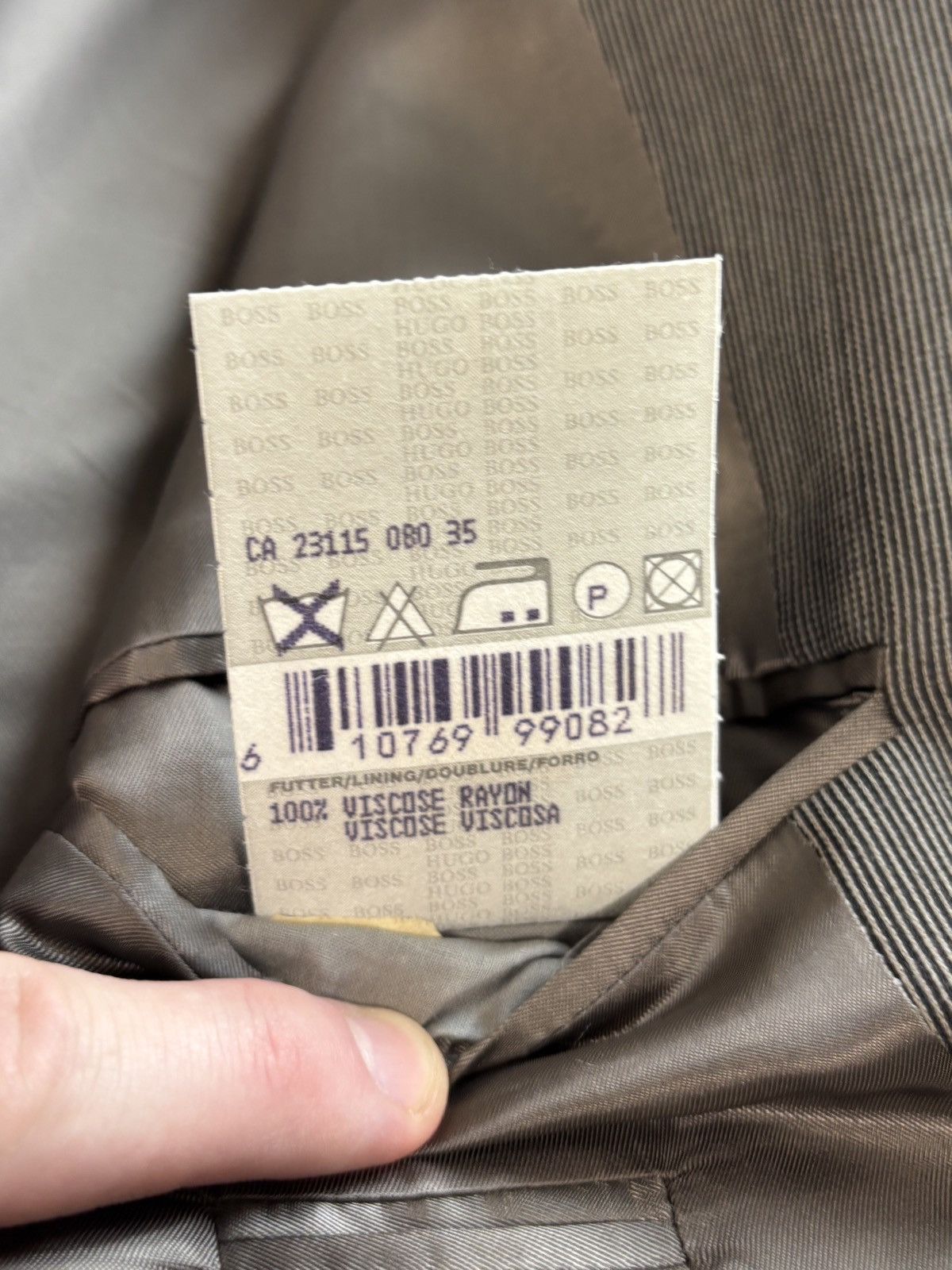 Hugo Boss Vintage Hugo Boss Suit Wool 3pc Three Piece Jacket Trouser Size 42L - 7 Thumbnail