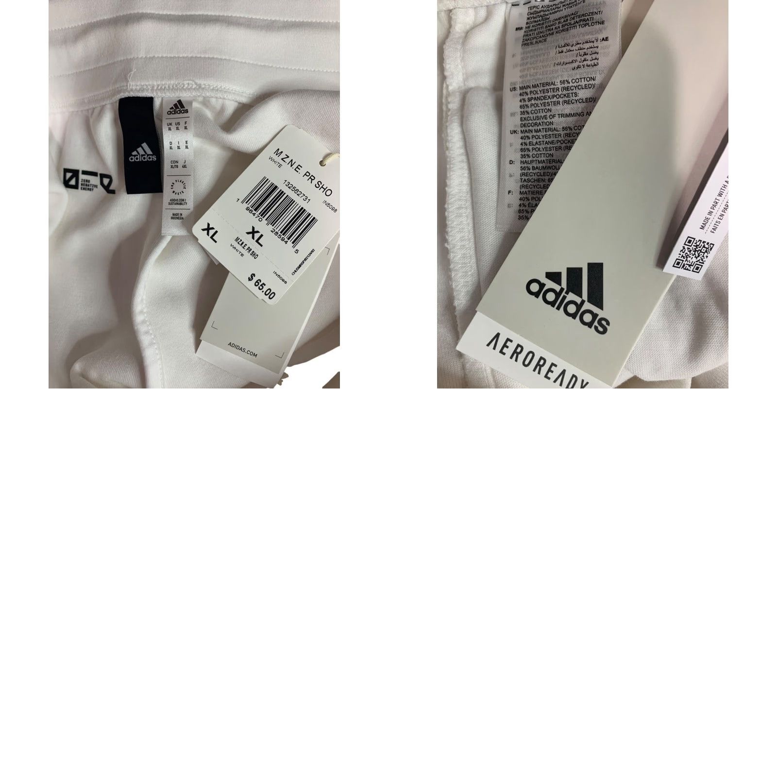Adidas Adidas Zone Pro White Shorts XL Mens Pull On New IN5098 Size US 36 / EU 52 - 8 Thumbnail