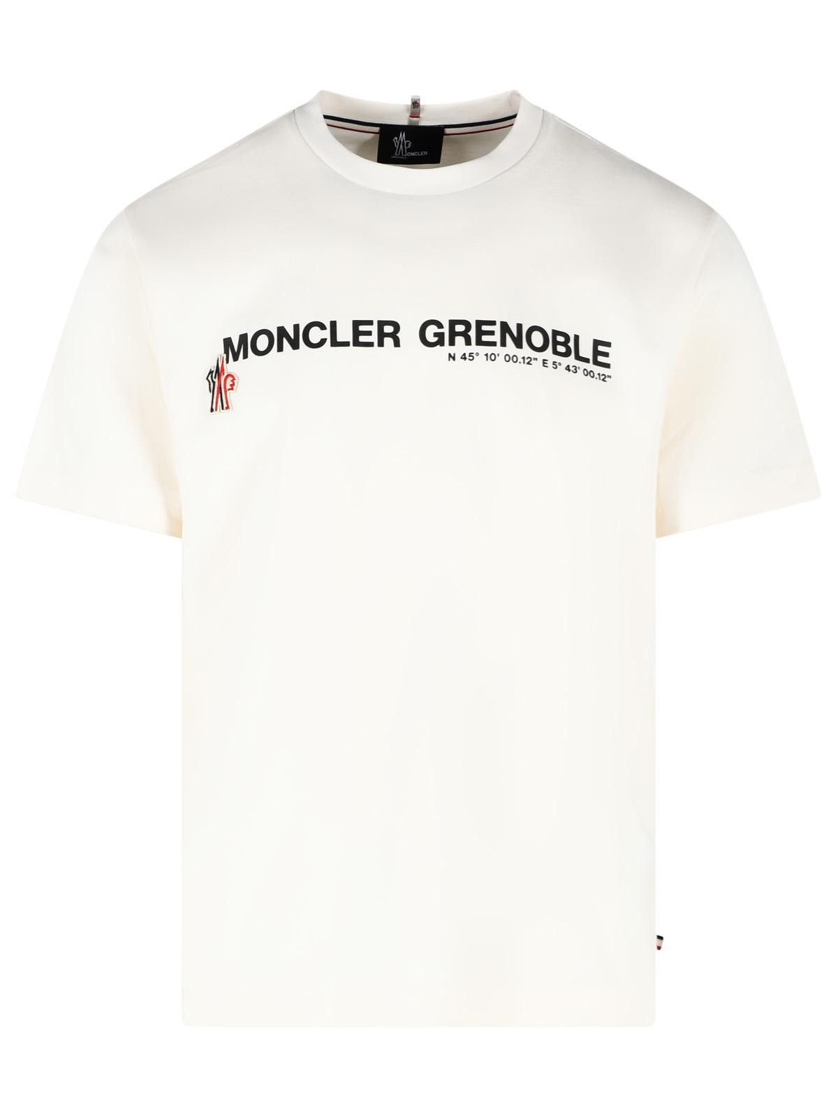 Moncler Grenoble MONCLER GRENOBLE Ivory White Stretch Cotton T-Shirt Size US XXL / EU 58 / 5 - 1 Thumbnail