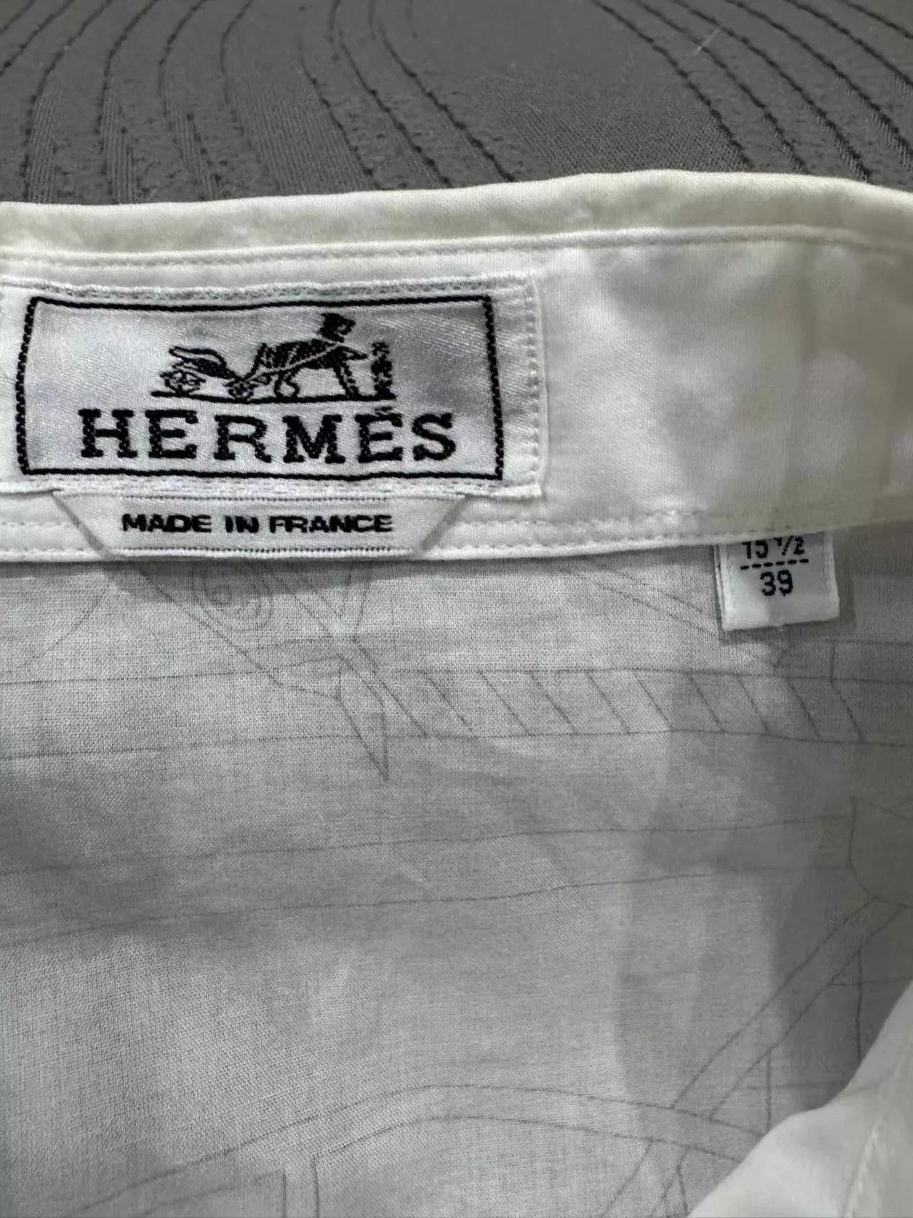Hermes Hermès Back Pattern Shirt 99 New 39 M Size US M / EU 48-50 / 2 - 3 Thumbnail