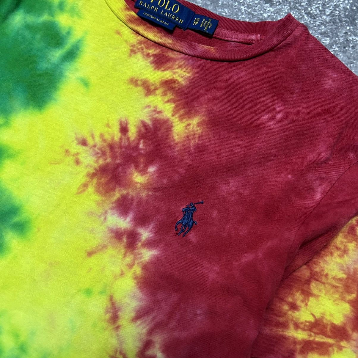 Polo Ralph Lauren Mens Polo Ralph Lauren Small pony multicolored y2k tee Size US XS / EU 42 / 0 - 3 Thumbnail
