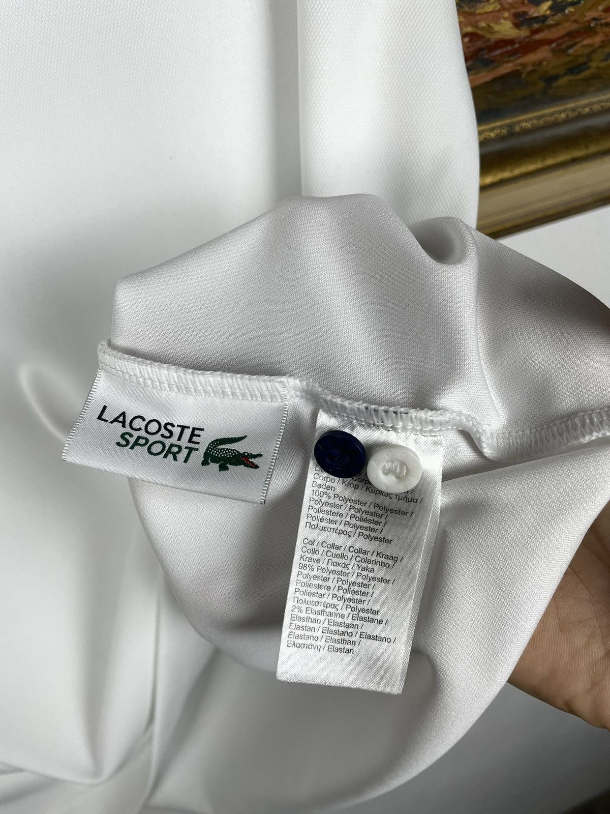 Lacoste Lacoste Novak Djokovic White T-shirt Polo Tennis Sportswear Size US L / EU 52-54 / 3 - 10 Thumbnail