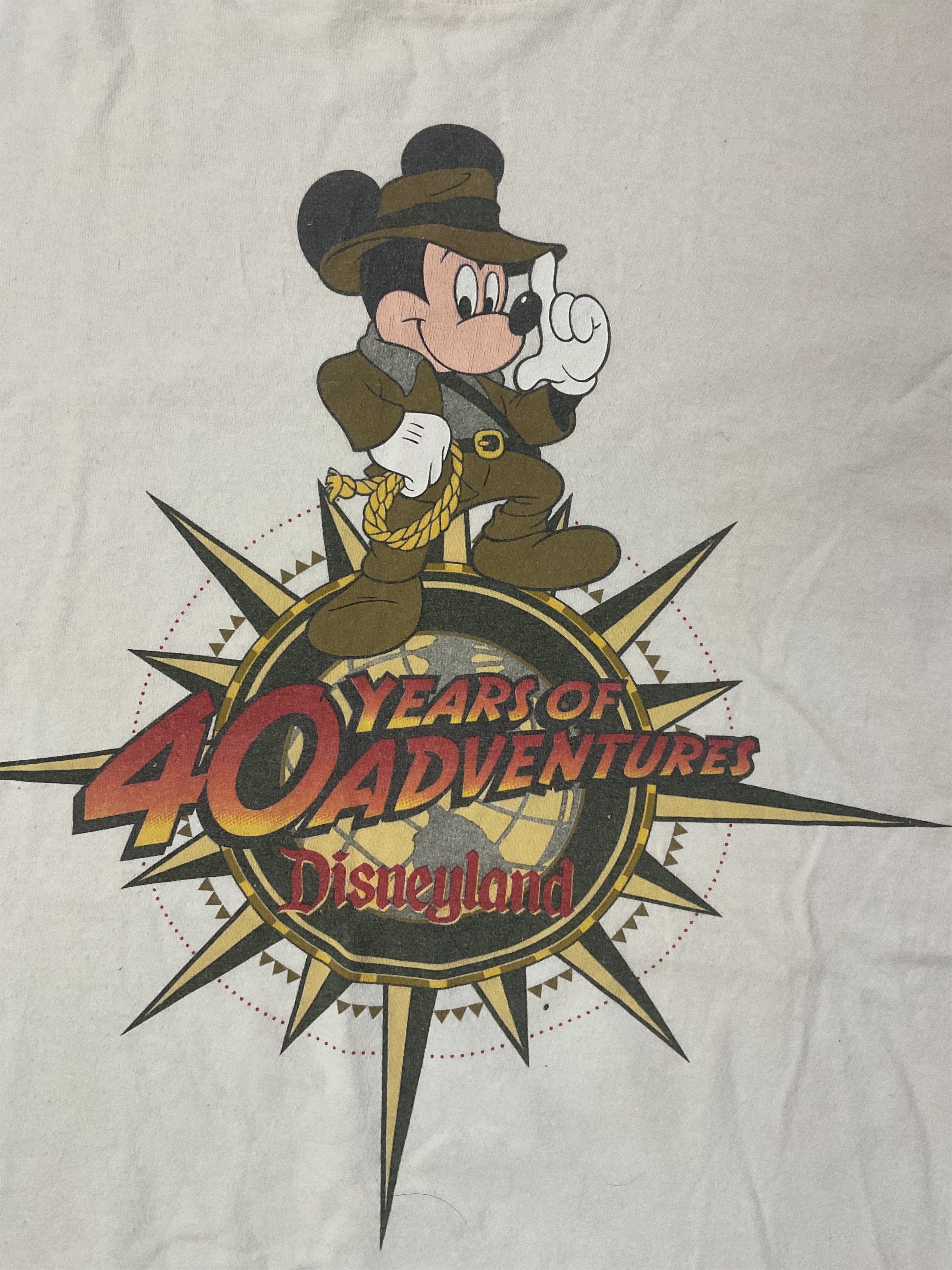 Disney Vintage 90s Mickey Mouse 40 Years of Adventure T-Shirt Size US XL / EU 56 / 4 - 2 Thumbnail