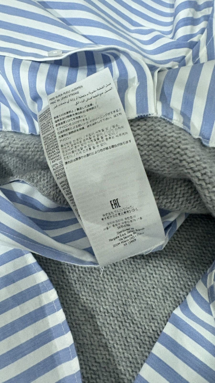 Maison Margiela Maison Margiela Spliced knit-detail shirt Size M / US 6-8 / IT 42-44 - 7 Thumbnail