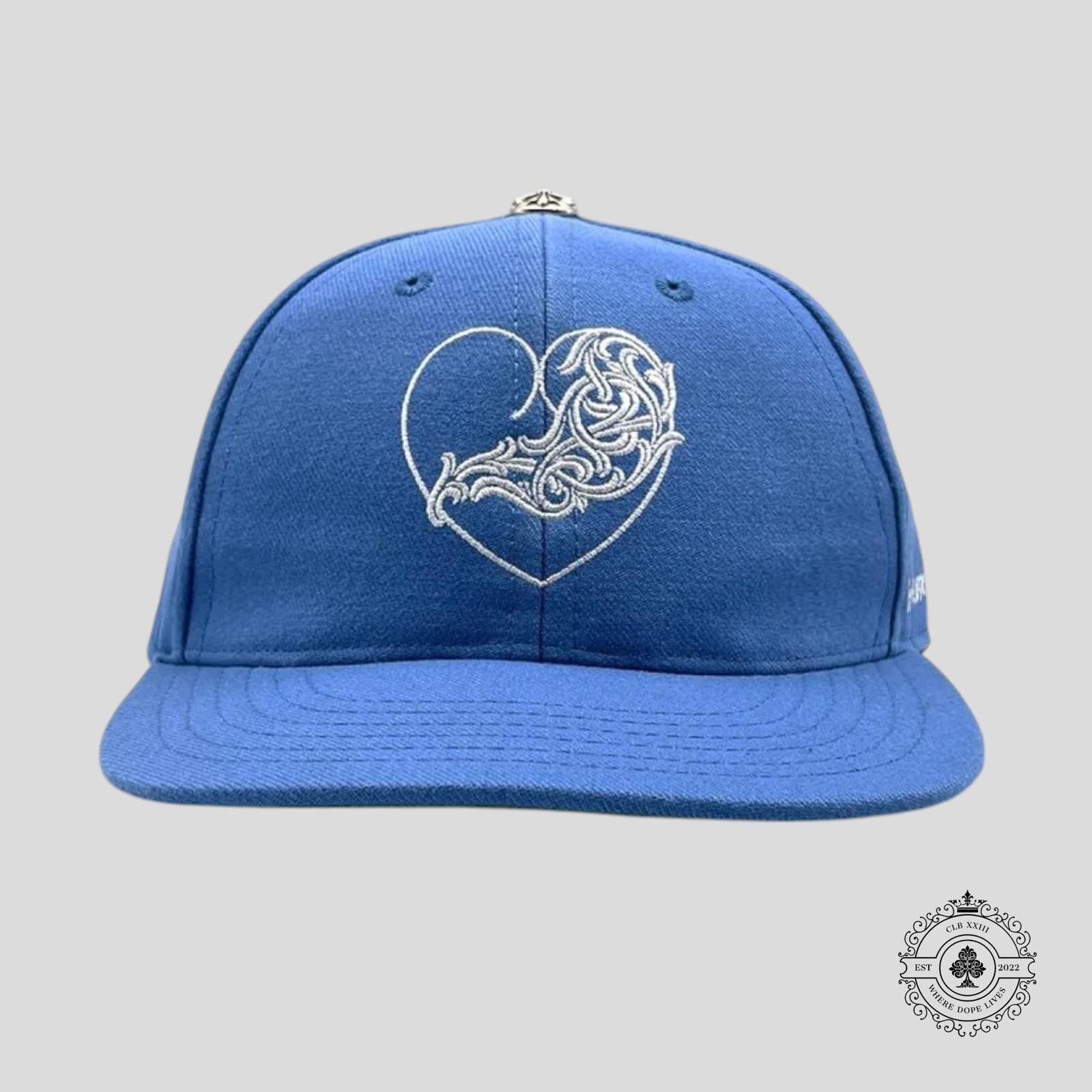 Chrome Hearts Chrome Hearts Vine Hearts Wool Fitted Hat in Blue Size ONE SIZE - 1 Thumbnail