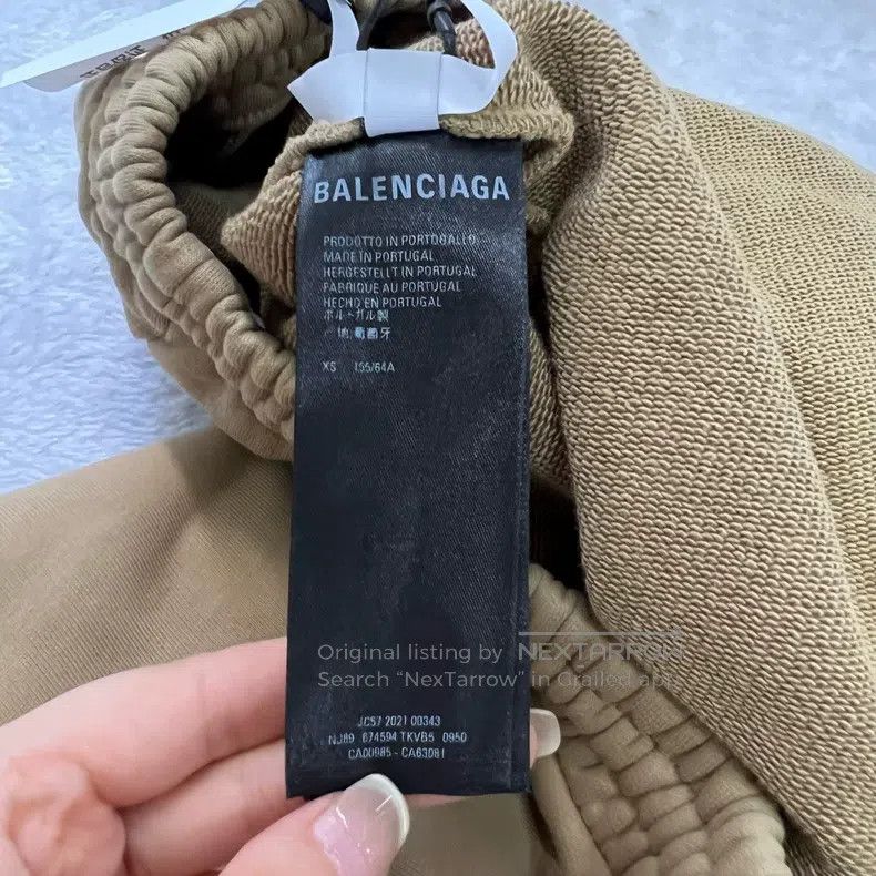 Balenciaga Balenciaga size XS Khaki Embroidered Logo Sweatpants Size US 27 - 4 Thumbnail