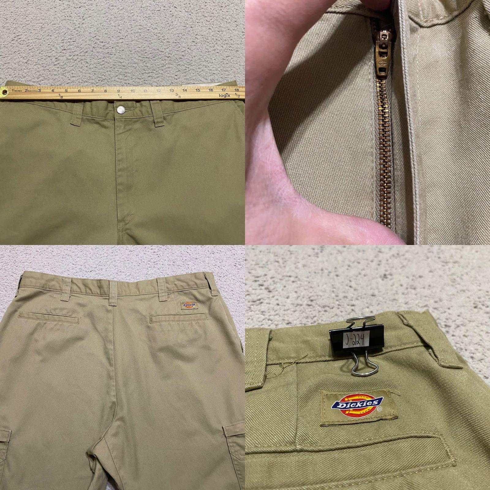 Dickies Dickies Mens Cargo Pants Beige High Rise 38x30 Work Utility Cotton Polyester Regular Straight Mens Size US 38 / EU 54 - 8 Thumbnail