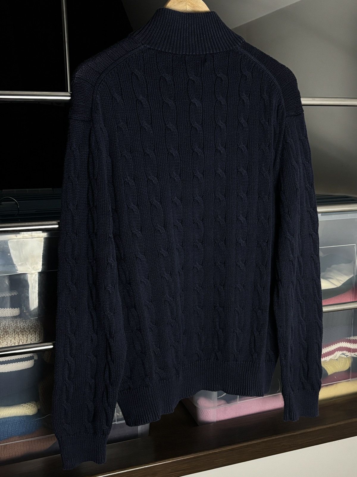 Polo Ralph Lauren Polo Ralph Lauren Half Zip Cable Knit Vintage Sweater Size US L / EU 52-54 / 3 - 6 Thumbnail