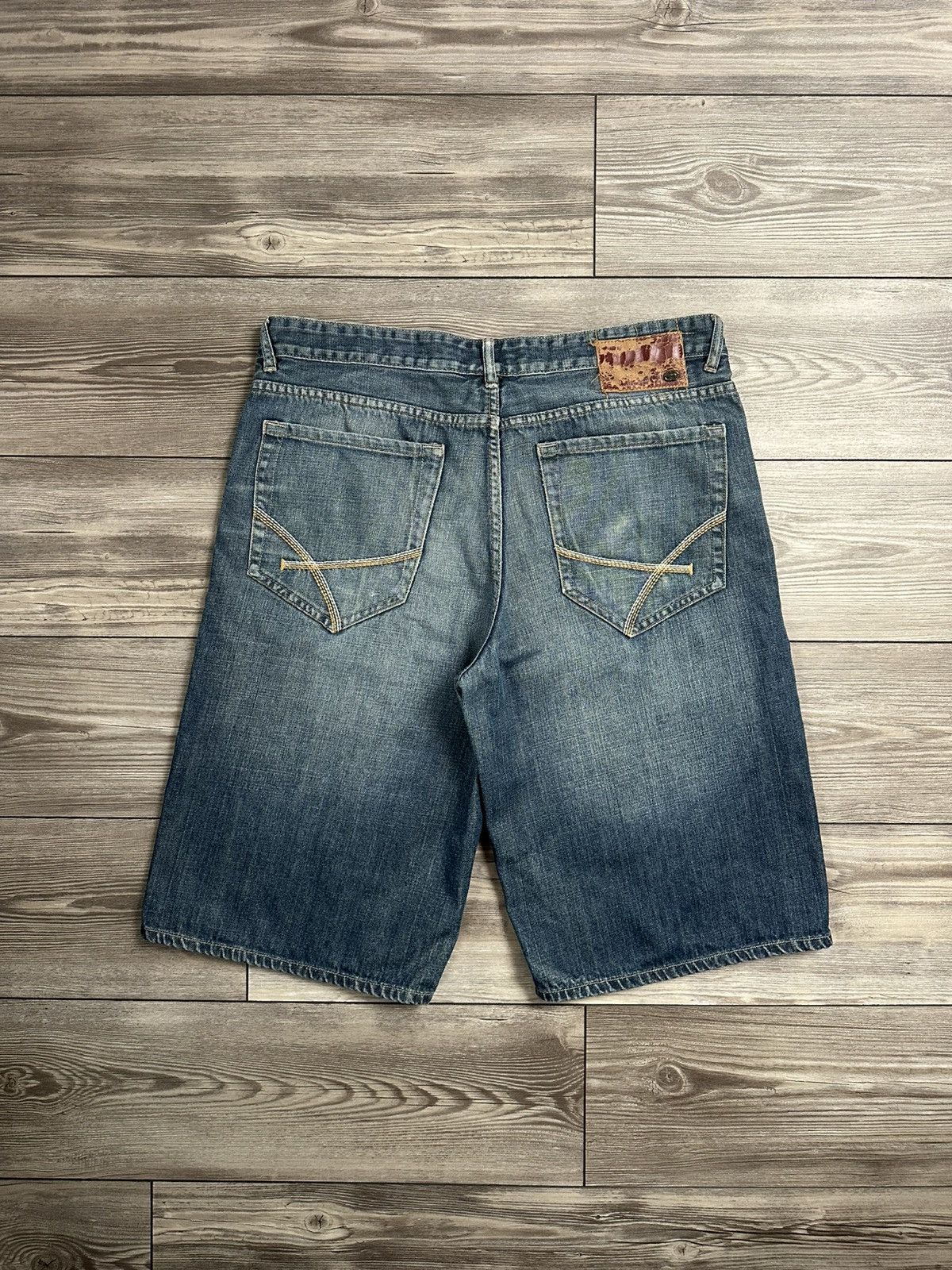 Ecko Unltd. × JNCO × Vintage Crazy Y2K Ecko Unltd. Baggy Denim Shorts Size US 39 - 2 Thumbnail