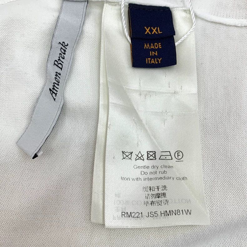 Louis Vuitton Louis Vuitton White logo monogrammed cotton crew neck shor Size US XXL / EU 58 / 5 - 7 Thumbnail