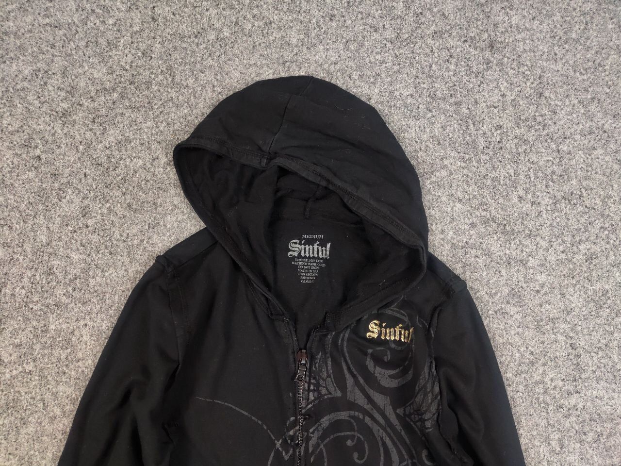 Affliction Sinful Japan Affliction Design Tattoo Zip Hoodie Y2K Style Size M / US 6-8 / IT 42-44 - 9 Thumbnail