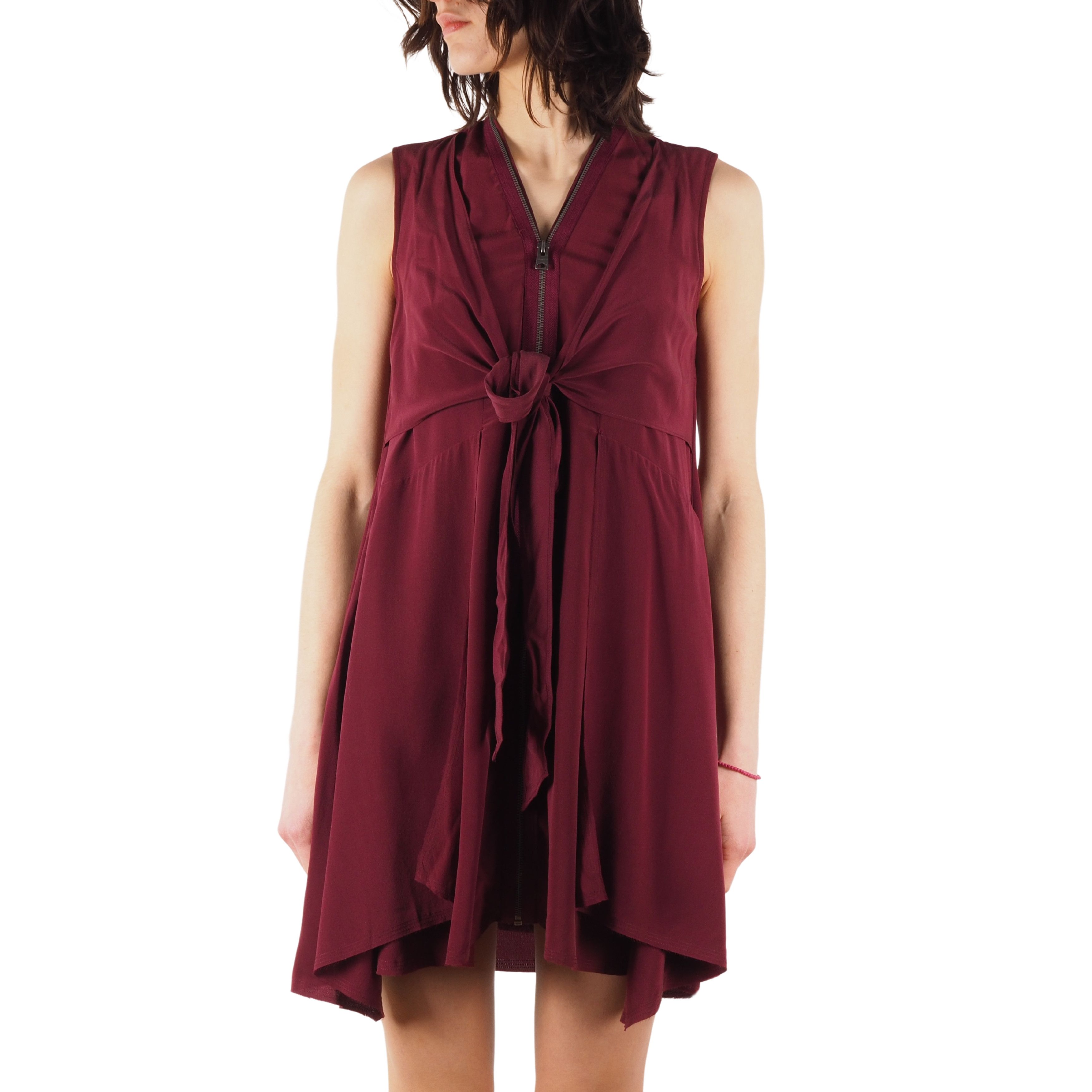 Allsaints AllSaints Jayda Burgundy Red Zip Silk Dress Size XS / US 0-2 / IT 36-38 - 1 Thumbnail