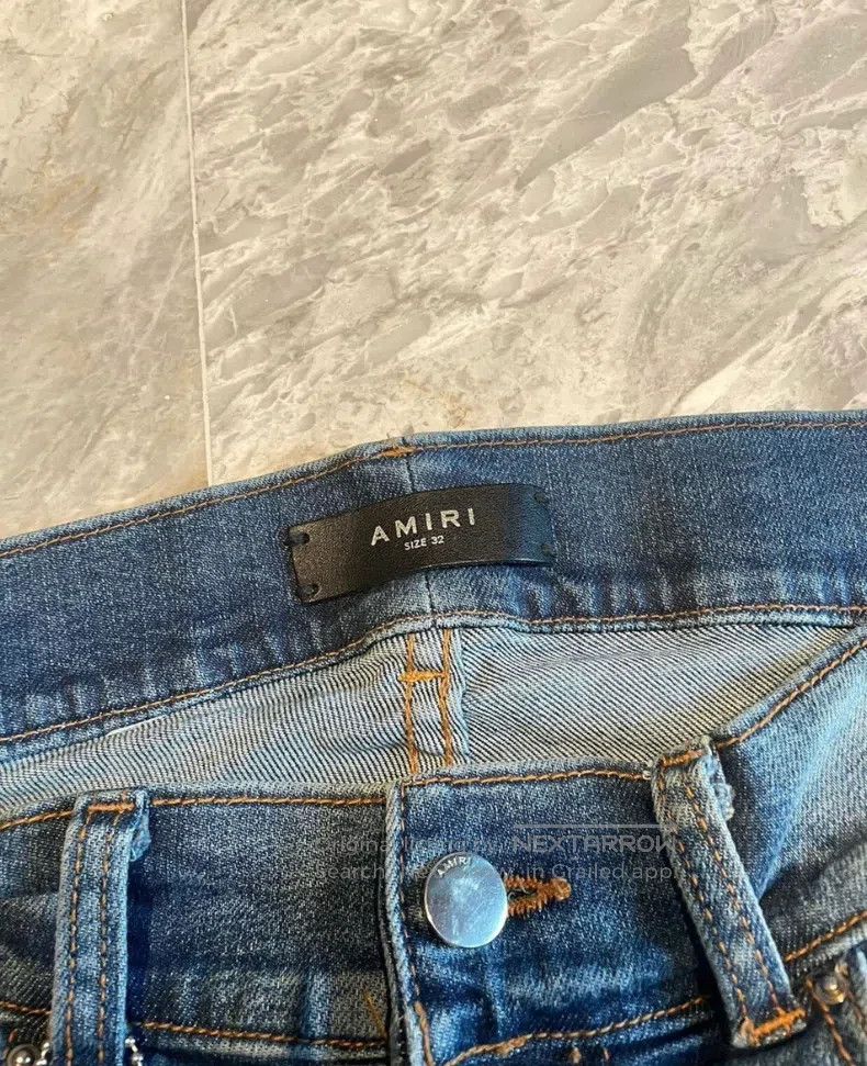 Amiri Amiri Size 32 Patched up blue jeans Size US 32 / EU 48 - 2 Thumbnail