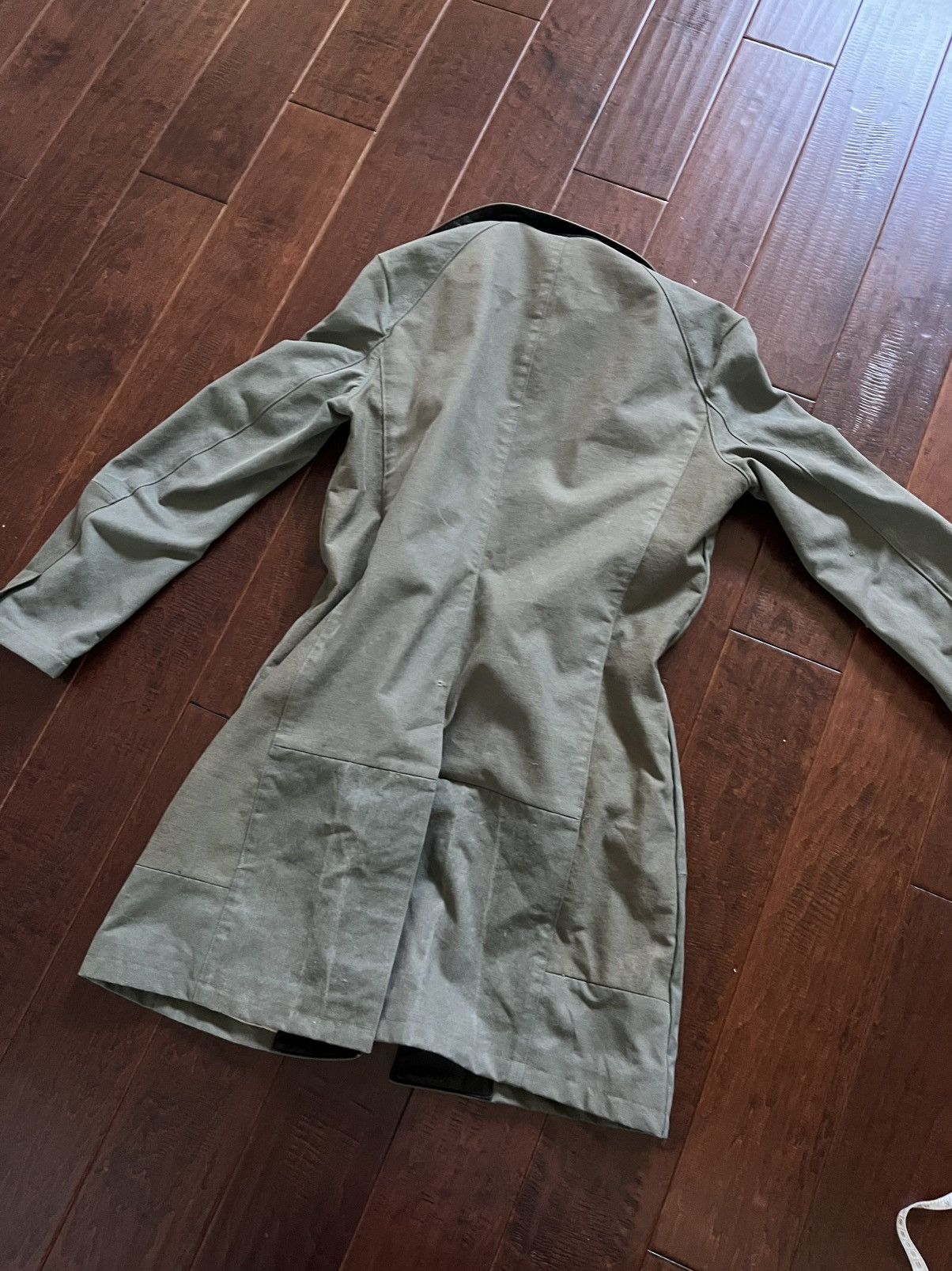 Isamu Katayama Backlash Military Canvas Overcoat w/ Horse Leather Details Size US M / EU 48-50 / 2 - 7 Thumbnail