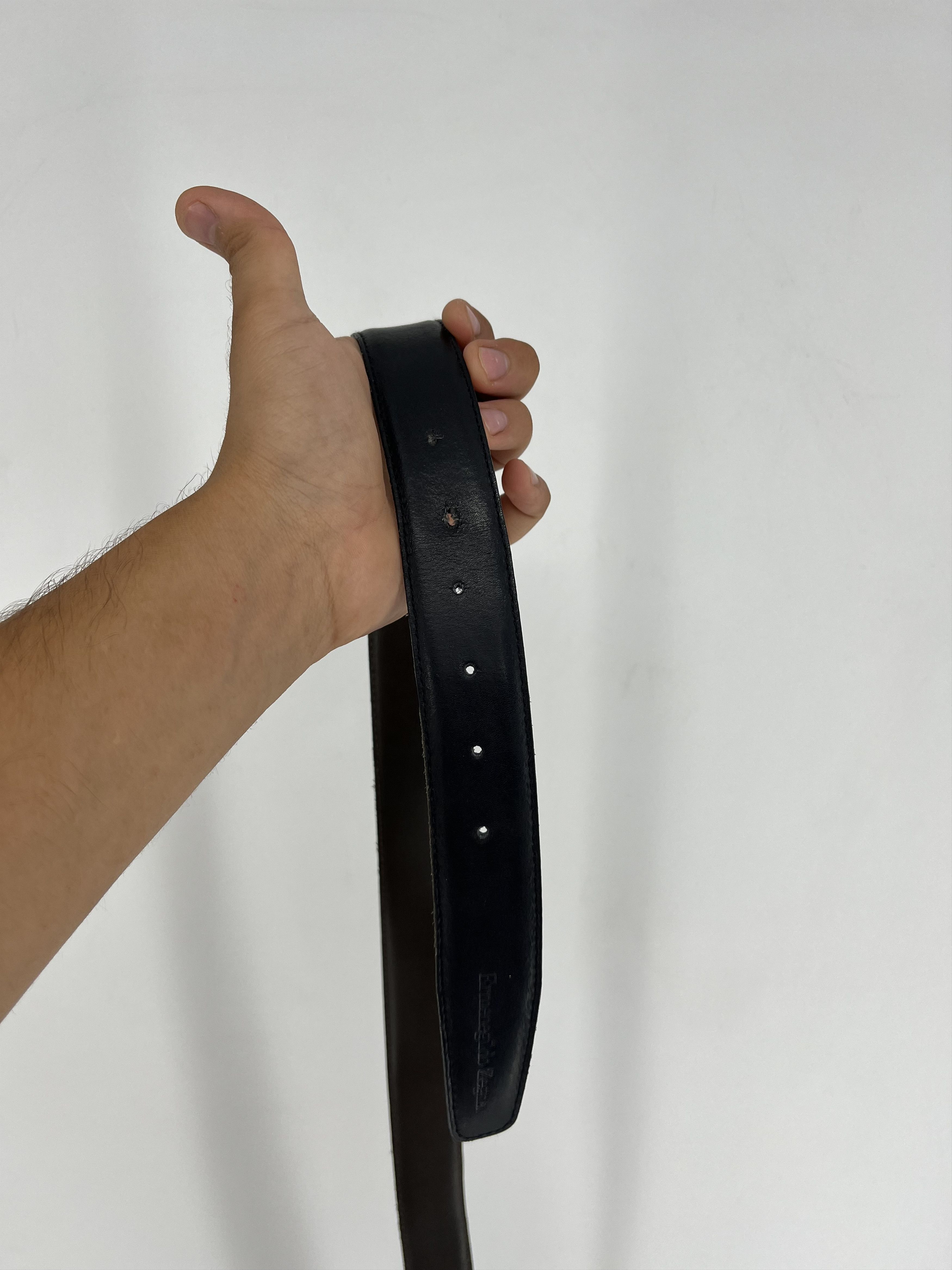 Designer × Ermenegildo Zegna Ermenegildo Zegna reversible Black / Brown Leather belt Size ONE SIZE - 7 Thumbnail