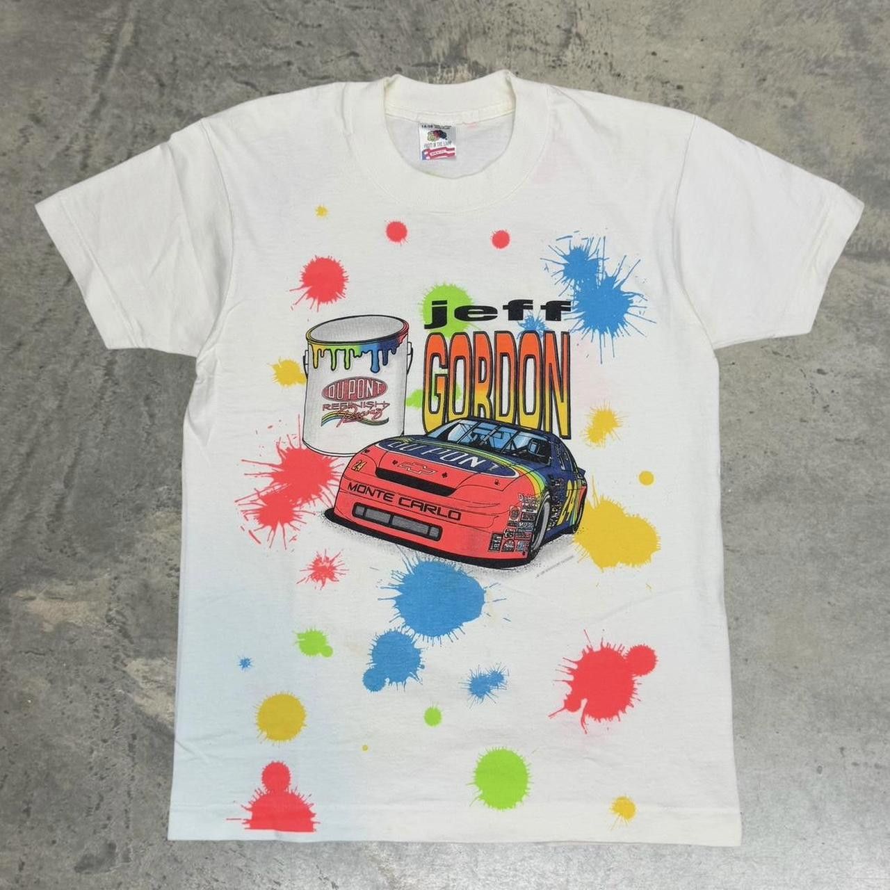 NASCAR × Vintage Vintage 90s NASCAR Jeff Gordon Rainbow Warrior T-Shirt Size S / US 4 / IT 40 - 1 Thumbnail