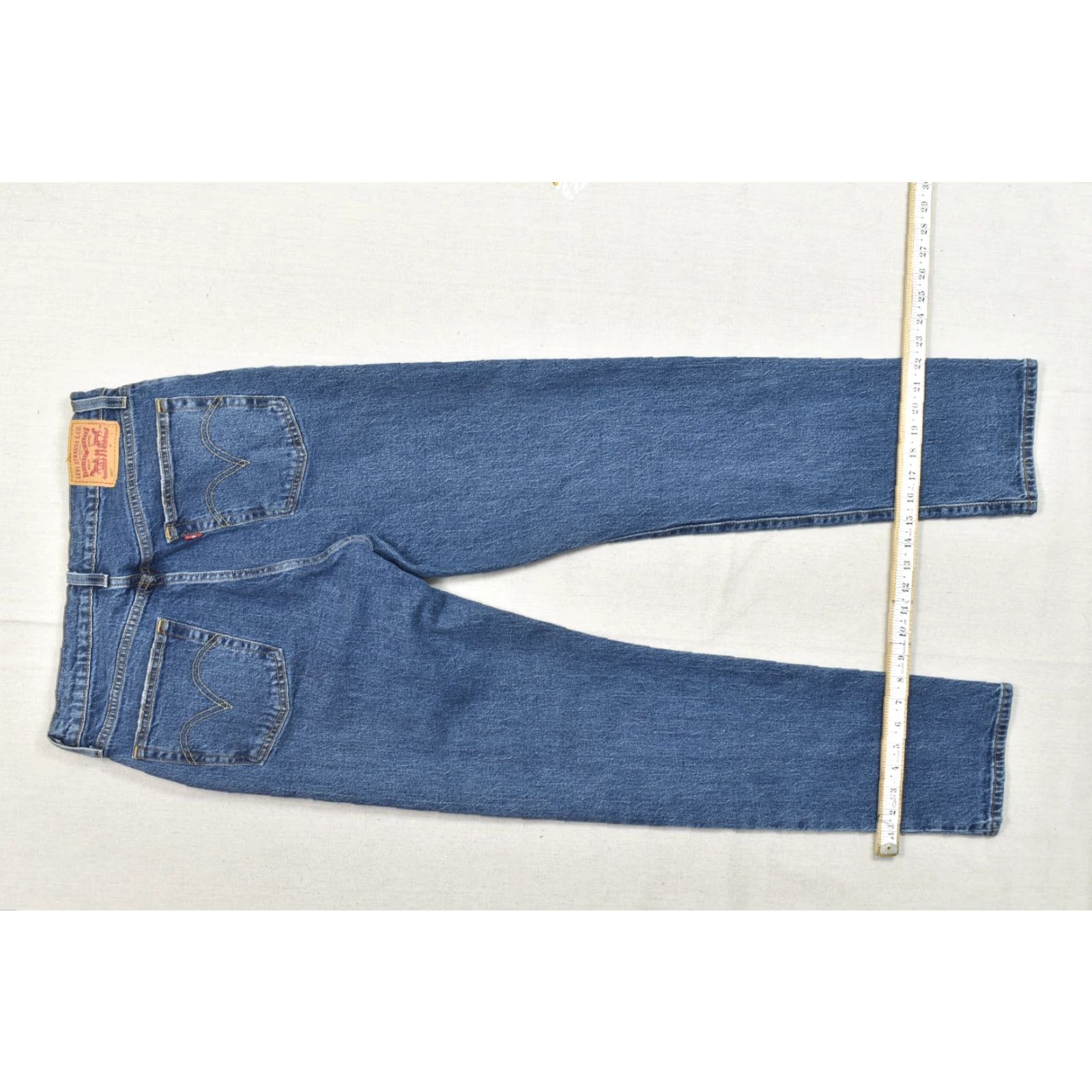 Levi's Levi's 501 Original Fit Jeans Men 30x32 Blue Stretch Denim Cotton Blend Regular Rise Mid 5-Pocket Button 1960s Style? Size US 30 / EU 46 - 3 Thumbnail