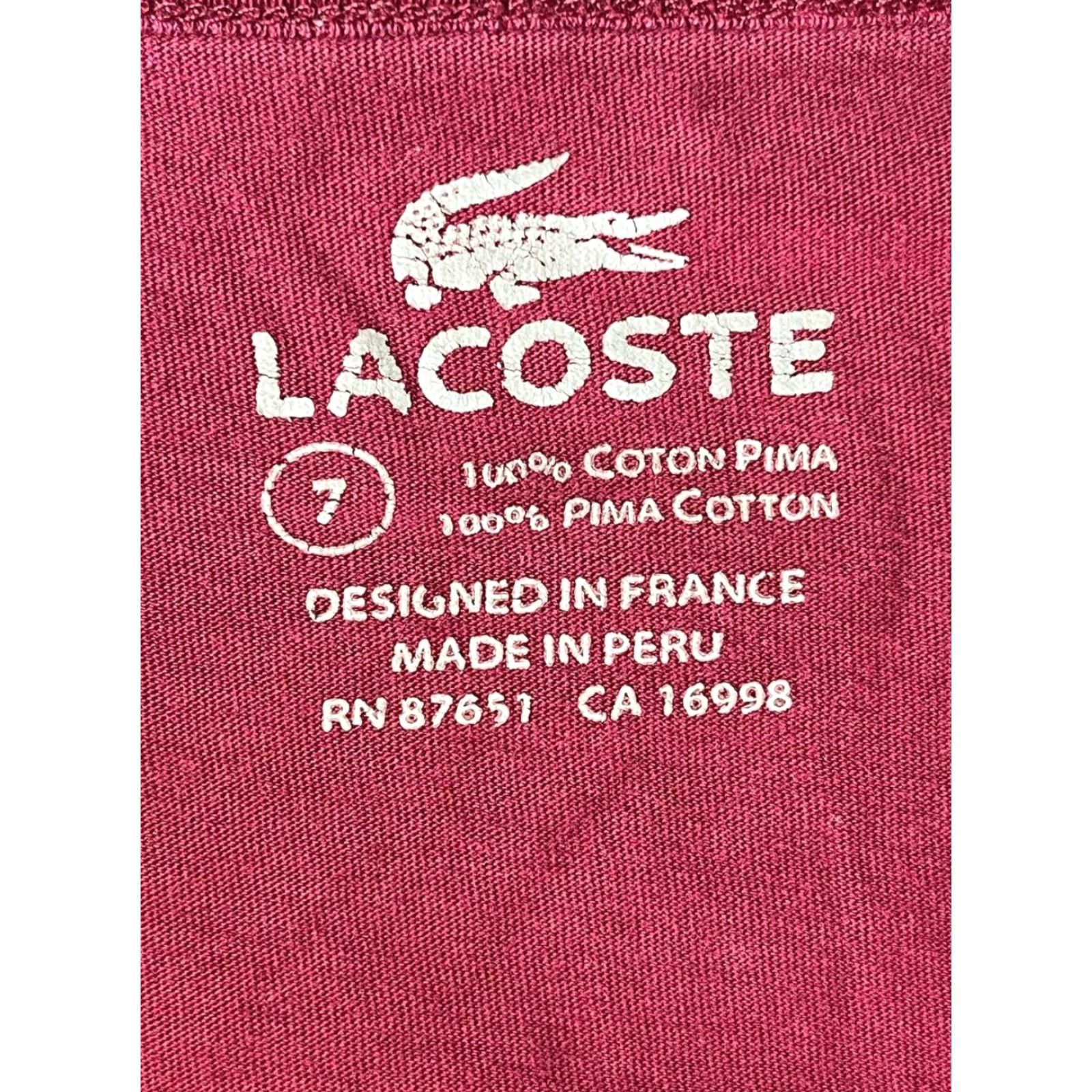 Lacoste Lacoste Shirt Mens 2XL Red Quarter Button Up T Shirt Size 2XL US 2XL Button Lacoste Shirt Mens Red 2XL Quarter Button Up T Shirt Size US XXL / EU 58 / 5 - 5 Thumbnail
