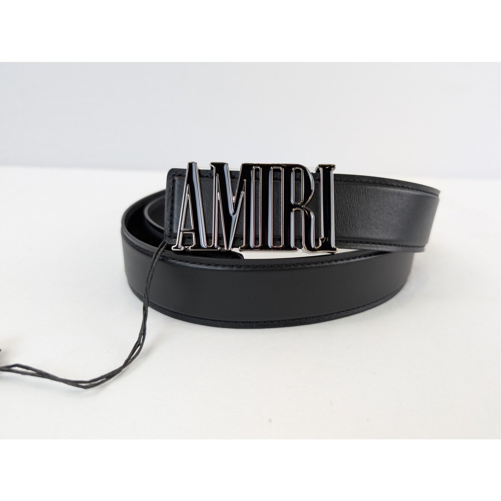 o1rshd1 Q:2 / Size: 90 / Nappa Amiri Core 4cm Belt in Black