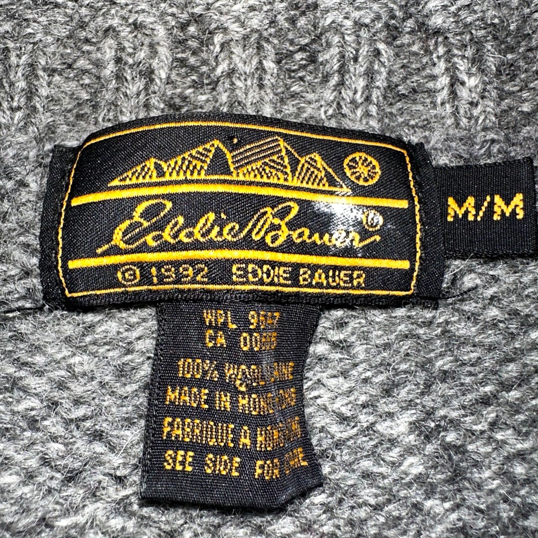 Eddie Bauer VINTAGE Eddie Bauer Cardigan Sweater M Gray Snowflake Nordic Patchwork Wool Womens Size M / US 6-8 / IT 42-44 - 7 Thumbnail