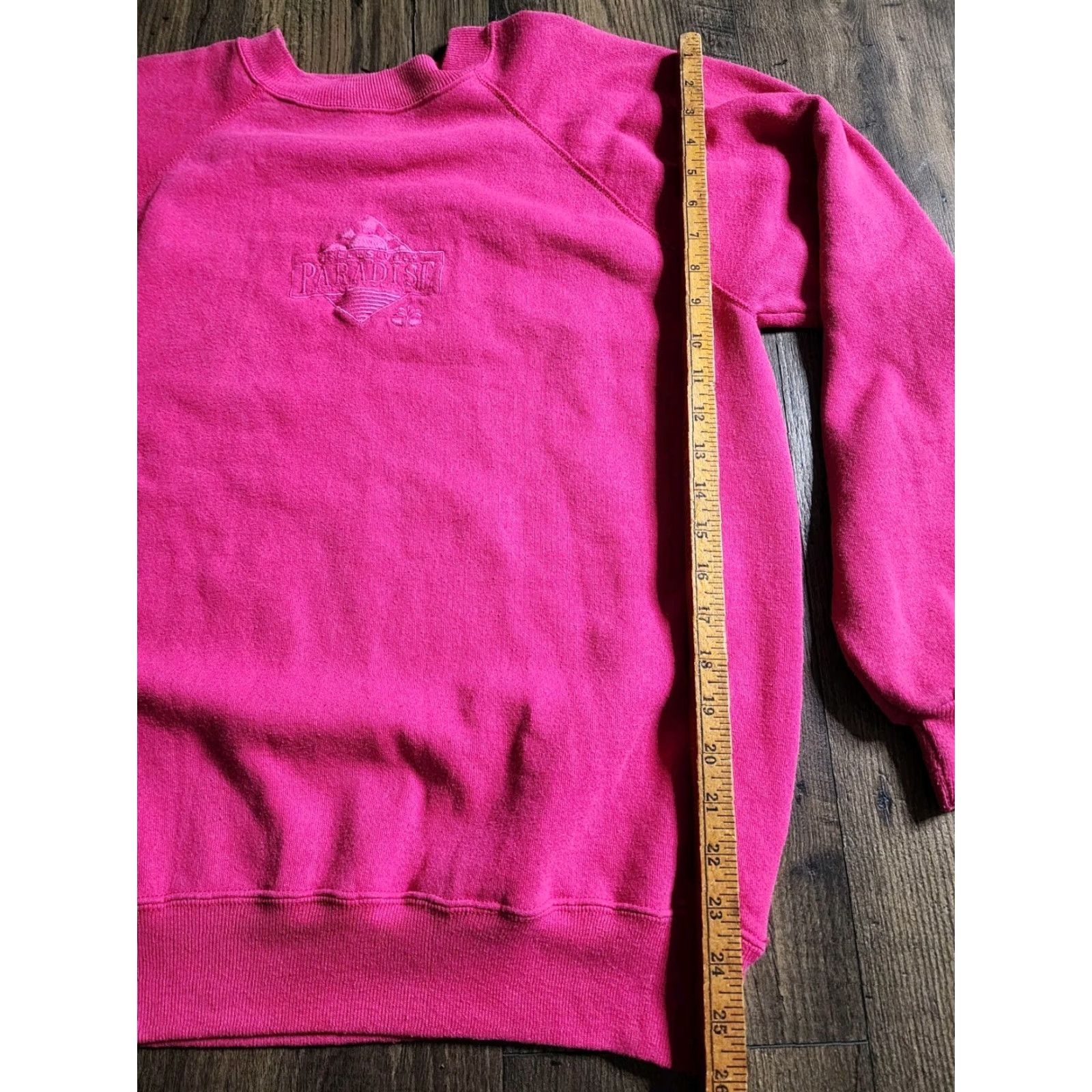 Hanes VINTAGE Hanes Sweatshirt Mens L Crew Neck Pink Embroidered Summer Pullover Size US L / EU 52-54 / 3 - 3 Thumbnail