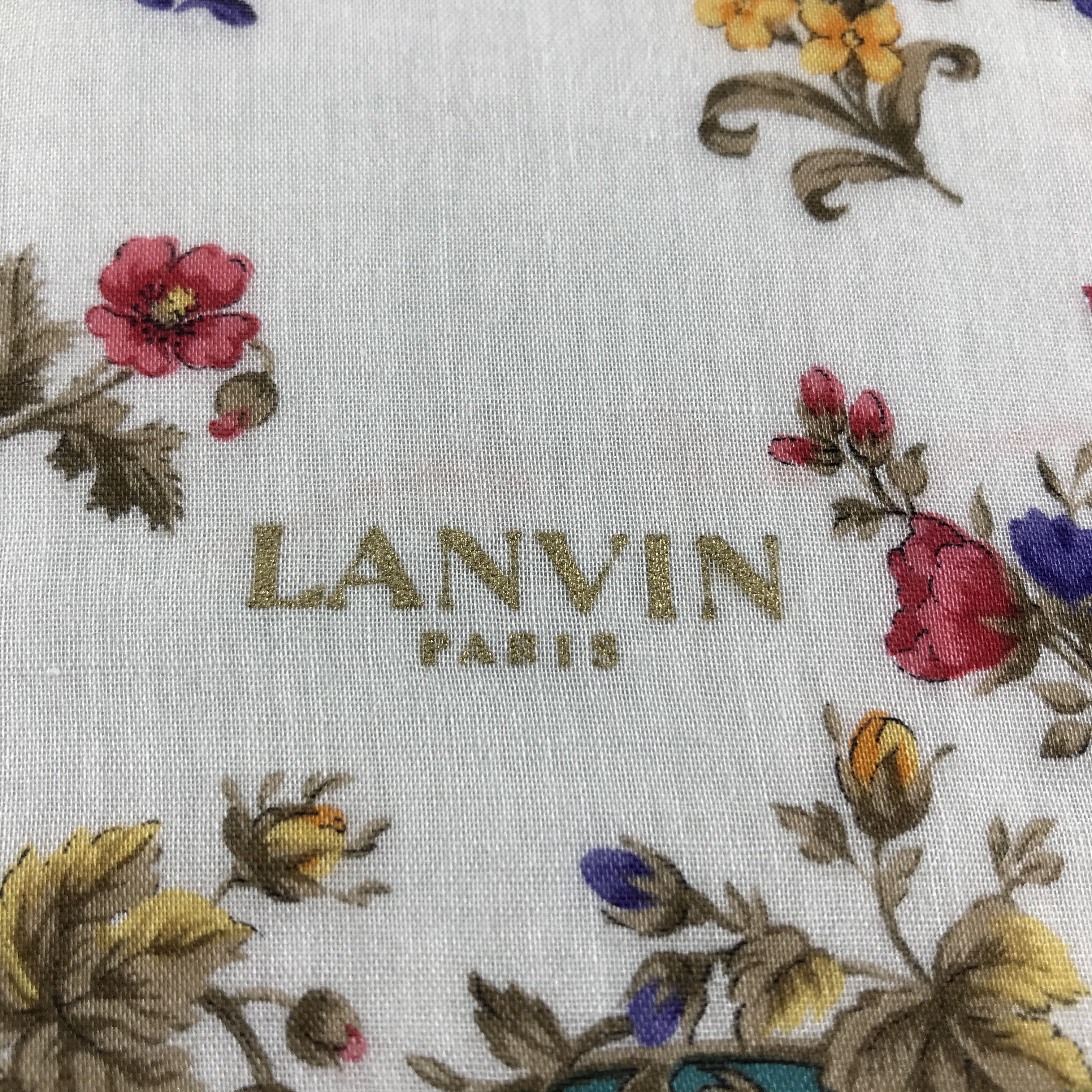 Lanvin Lanvin Floral Handkerchief Neckerchief Bandana H45 Size ONE SIZE - 4 Thumbnail