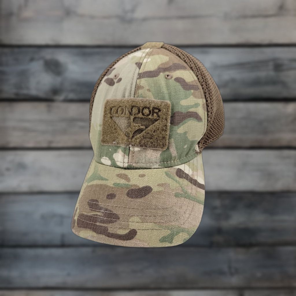Bally Condor Tactical Camo Patch Adjustable Ball Cap Hat Men Adjustable Multicolor Cotton Twill Baseball Cap Size ONE SIZE - 1 Thumbnail