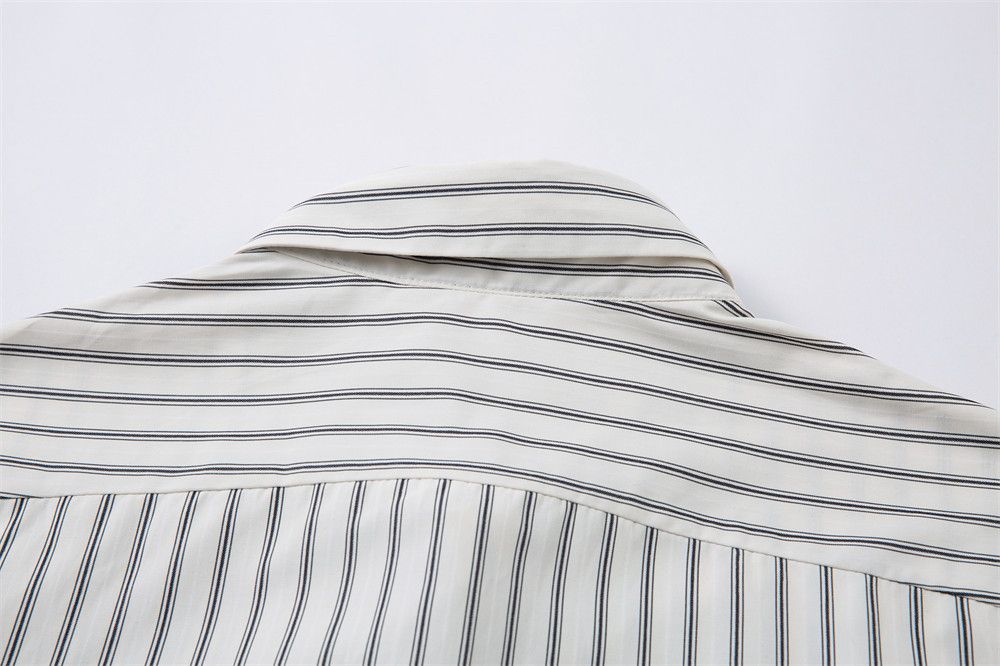 Vintage Men's Japanese all-match loose striped shirt long sleeves Size US M / EU 48-50 / 2 - 5 Thumbnail