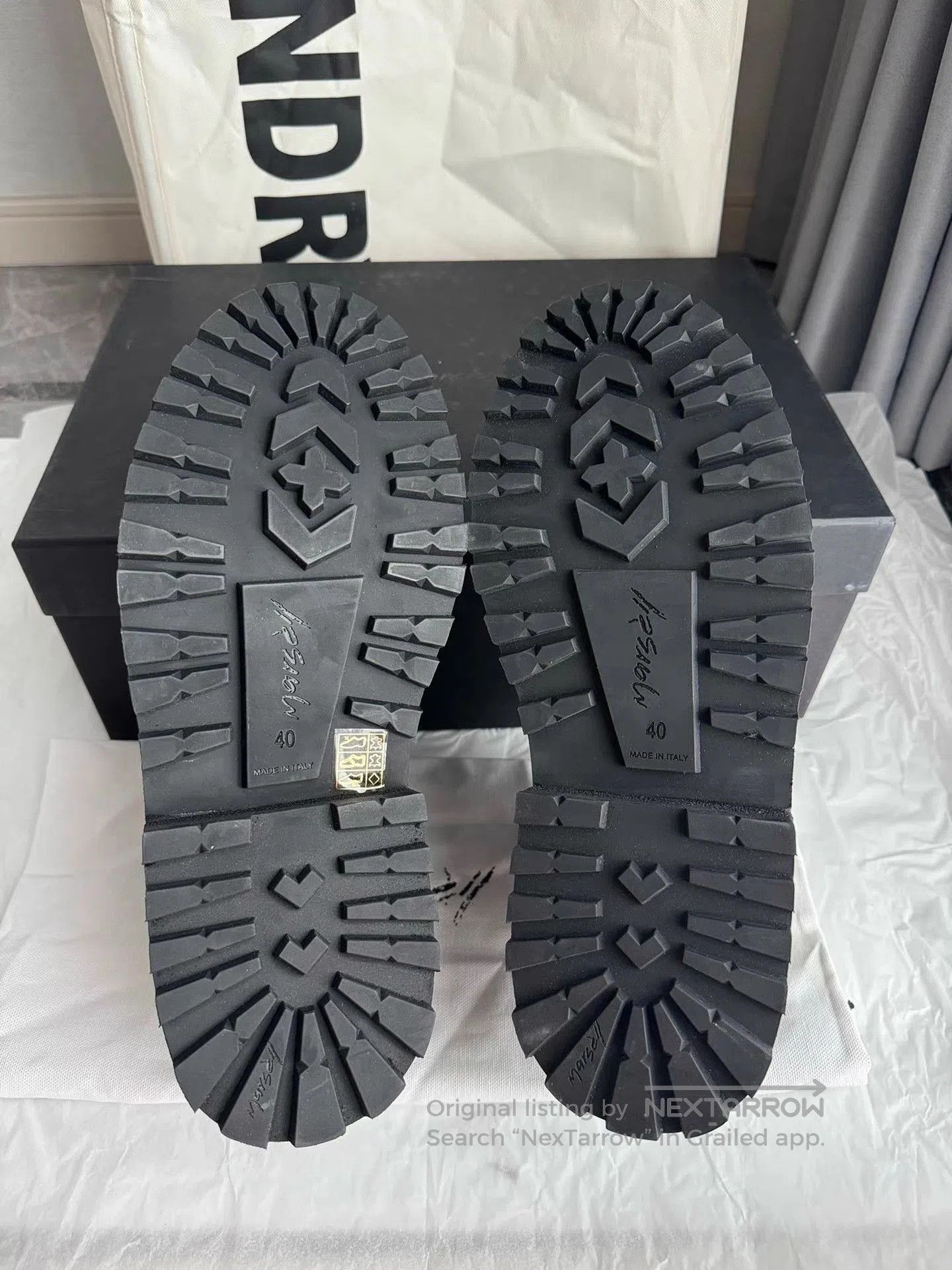 Marsell Black Leather Chunky Sole Lace. Size US 7 / EU 40 - 4 Thumbnail