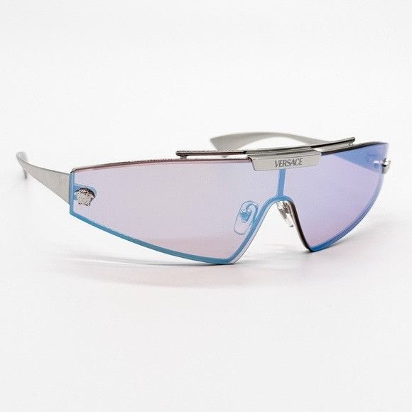 Versace NEW VERSACE MOD 2265 1000/11 SHIELD VE2265 100011 GREY BLUE Size ONE SIZE - 3 Thumbnail