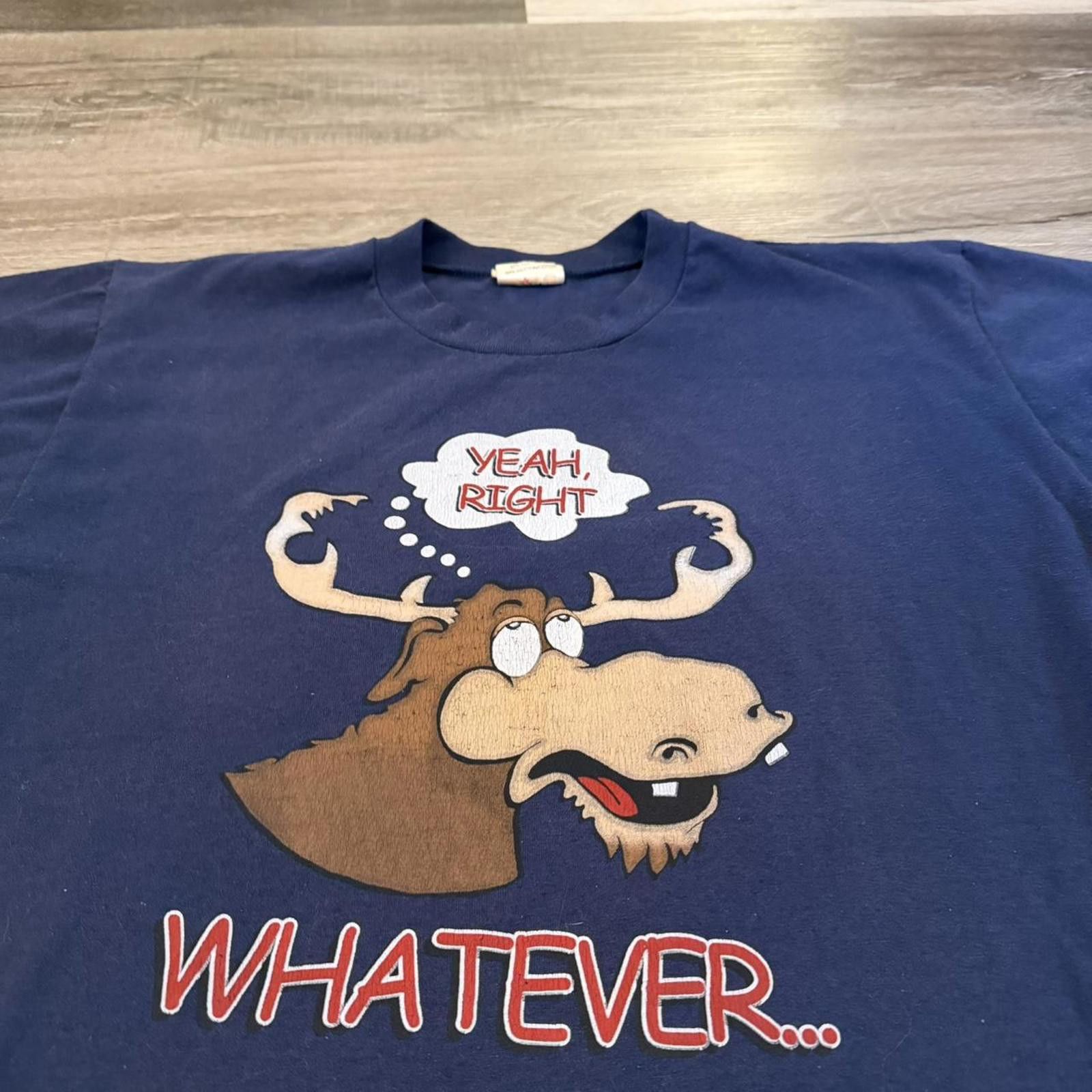 Other Vintage yeah right whatever moose t shirt 90s L Size US L / EU 52-54 / 3 - 2 Thumbnail