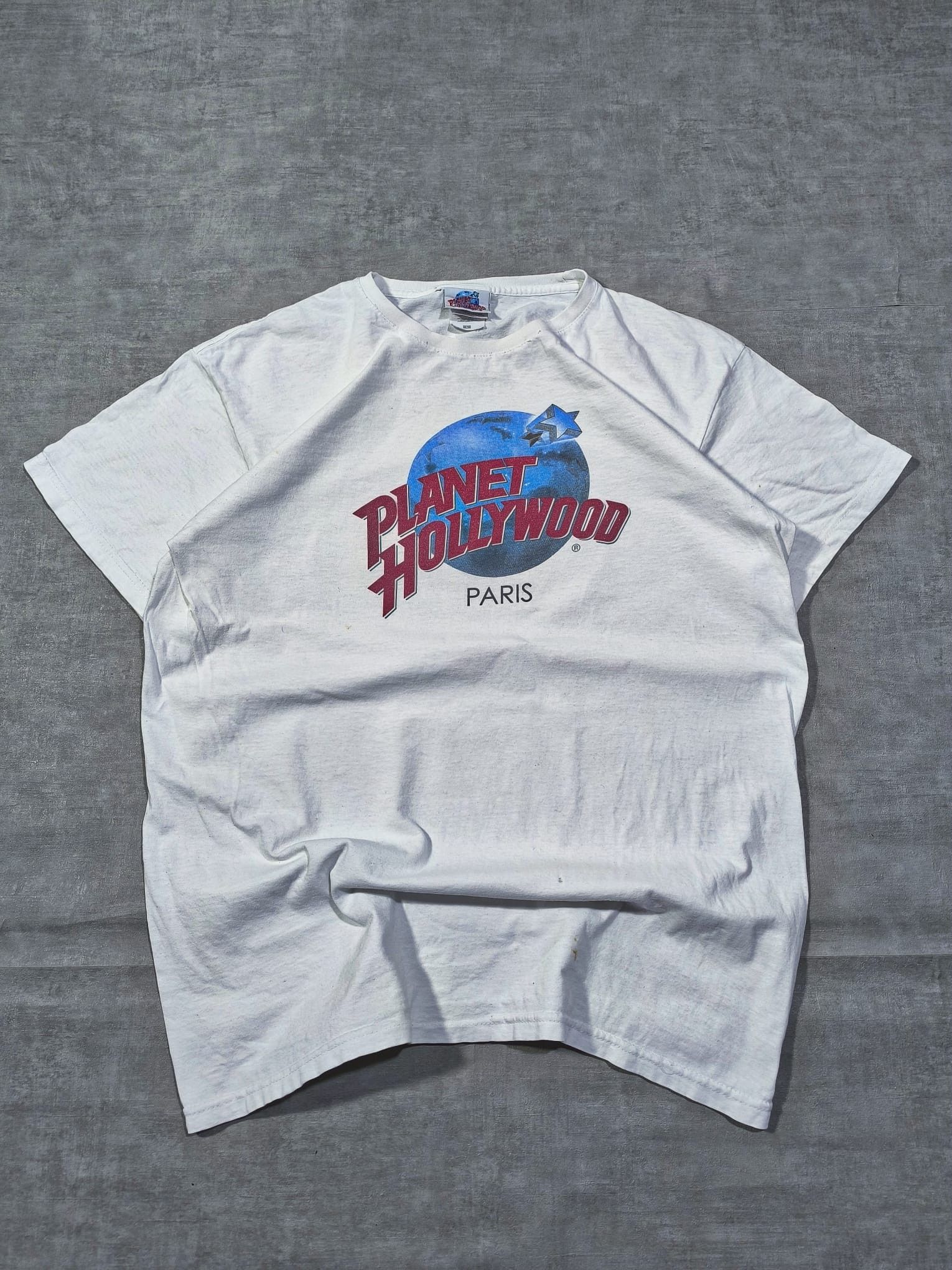 Planet Hollywood trashed vintage 1998 planet Hollywood Paris Balenciaga Style Size US L / EU 52-54 / 3 - 1 Thumbnail