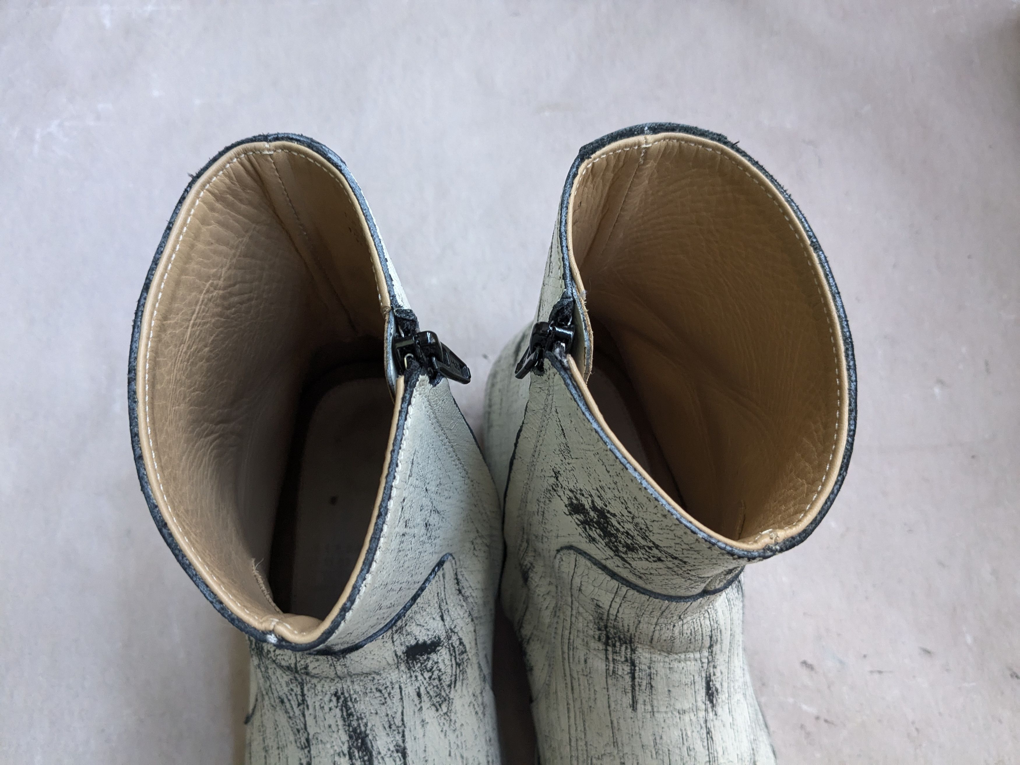H&M × Maison Margiela Maison Margiela H&M Side Zip Boots White Black 9 42 Size US 9 / EU 42 - 5 Thumbnail
