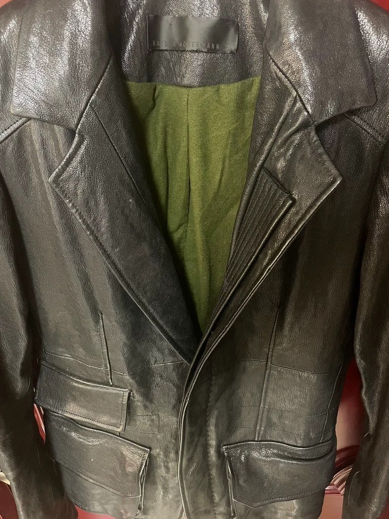 Haider Ackermann Haider Ackermann Asymmetric leather suit jacket Size 38S - 2 Thumbnail