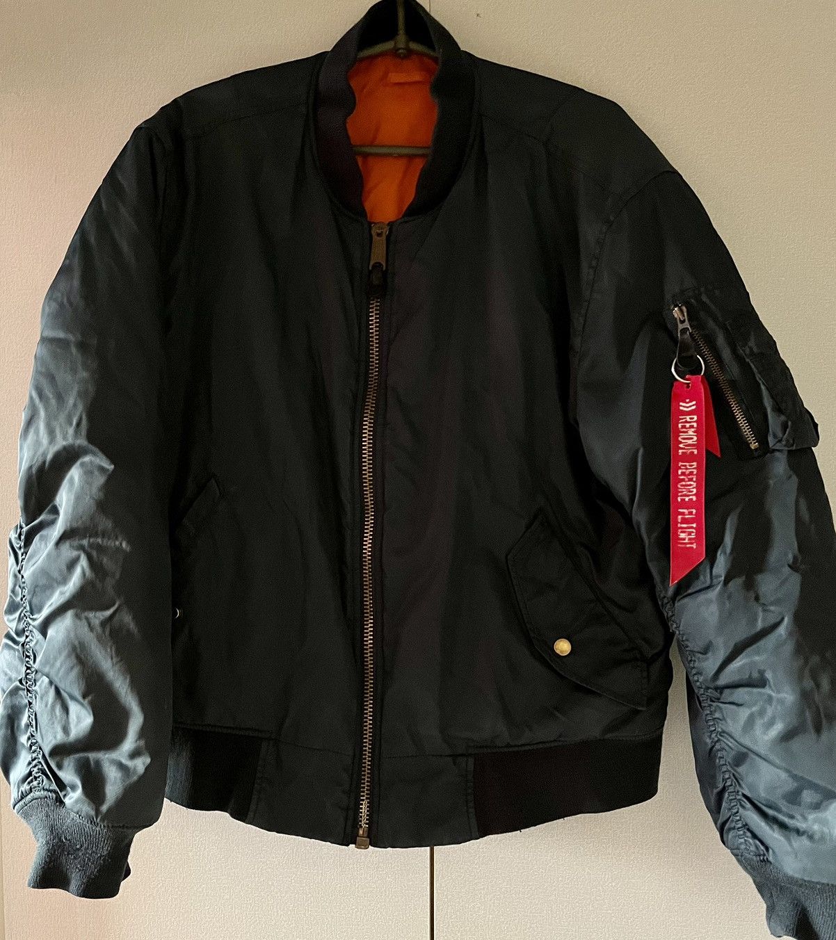 80s alpha USA製　reversible ma-1 bomber ALPHA INDUSTRIES Reversible Flight MA-1 Bomber Jacket Silver