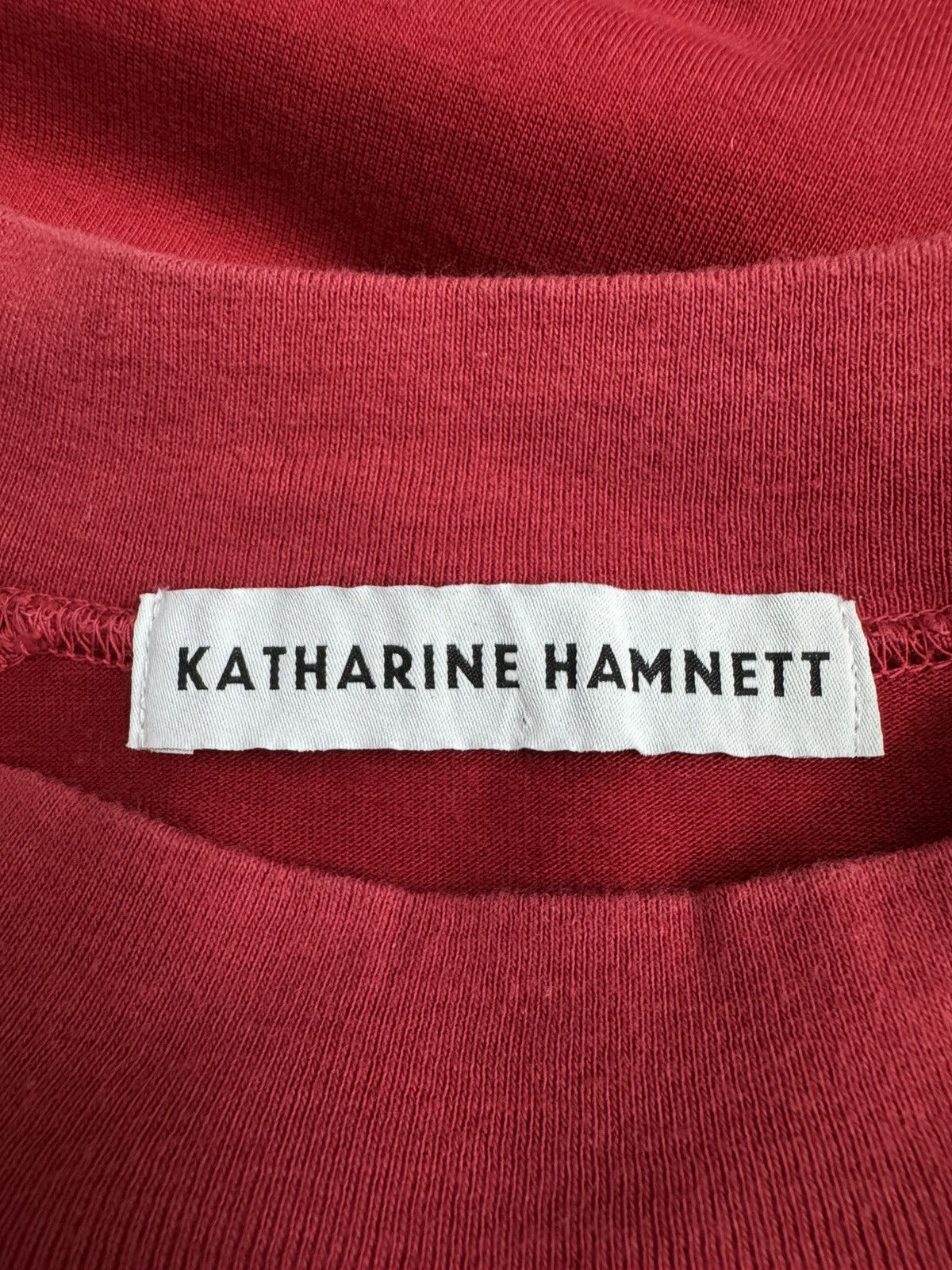 Katharine Hamnett London Katharine Hamnett oversized slogan t-shirt in red cotton Size US S / EU 44-46 / 1 - 5 Thumbnail